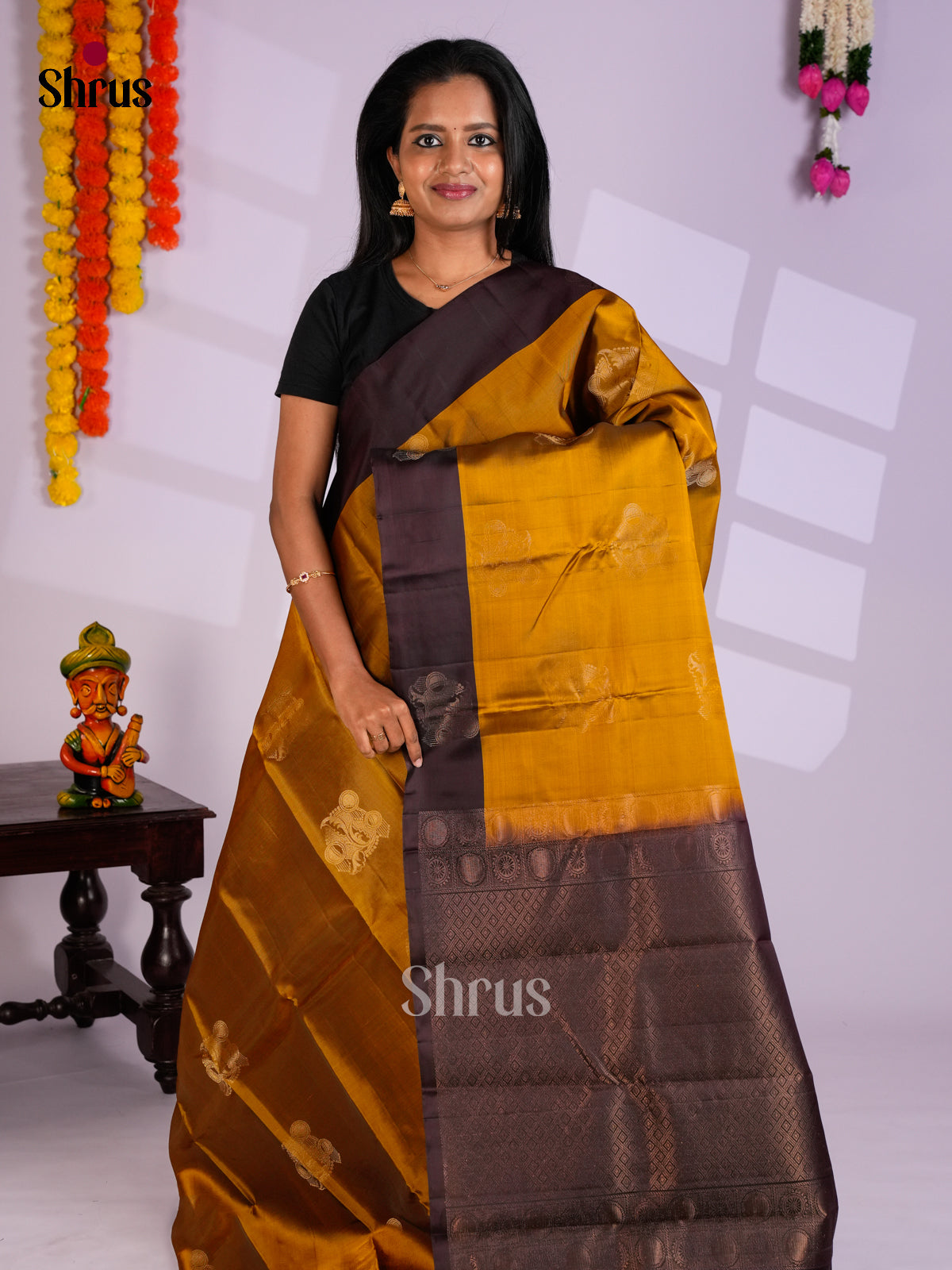 EAS10107 - Softsilk-halfpure Saree - Shop on Shrus.com