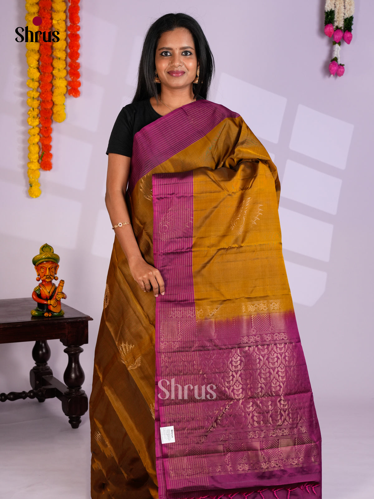 EAS10153 - Softsilk-halfpure Saree - Shop on Shrus.com