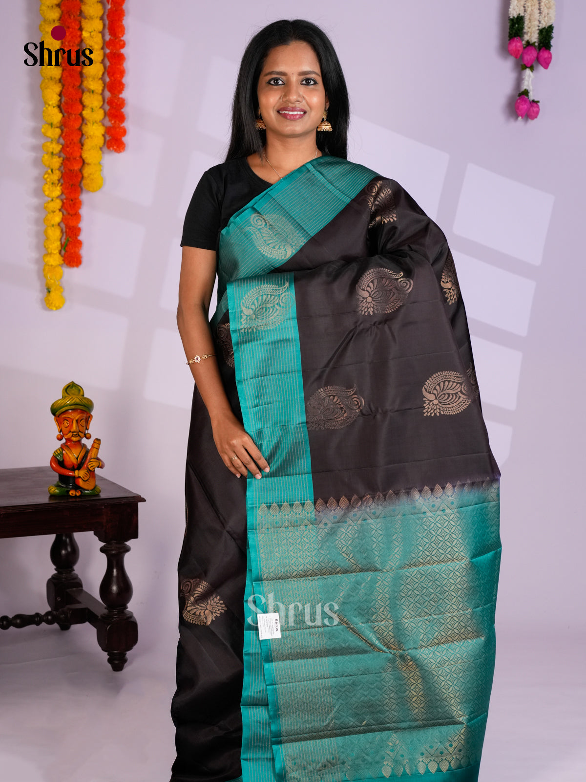 EAS10173 - Softsilk-halfpure Saree - Shop on Shrus.com