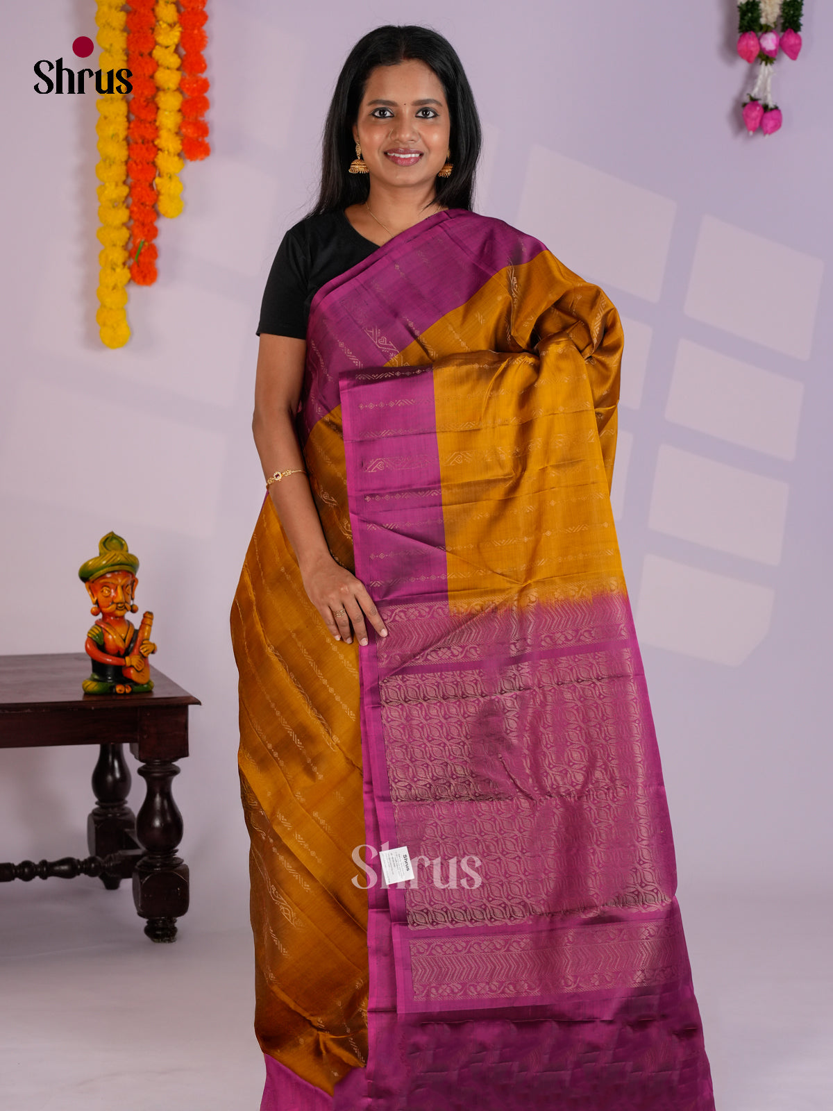 EAS10175 - Softsilk-halfpure Saree - Shop on Shrus.com