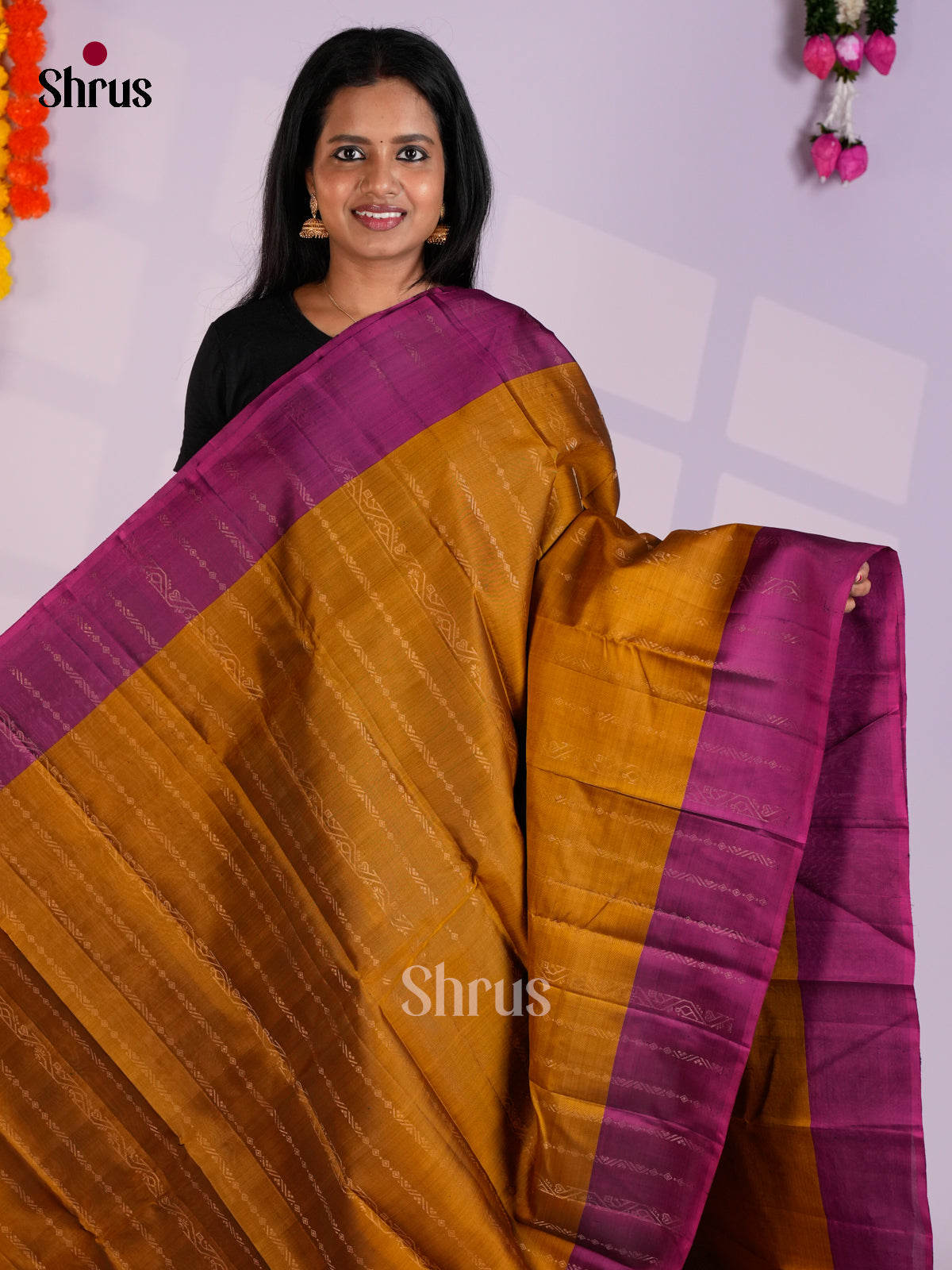 EAS10175 - Softsilk-halfpure Saree - Shop on Shrus.com