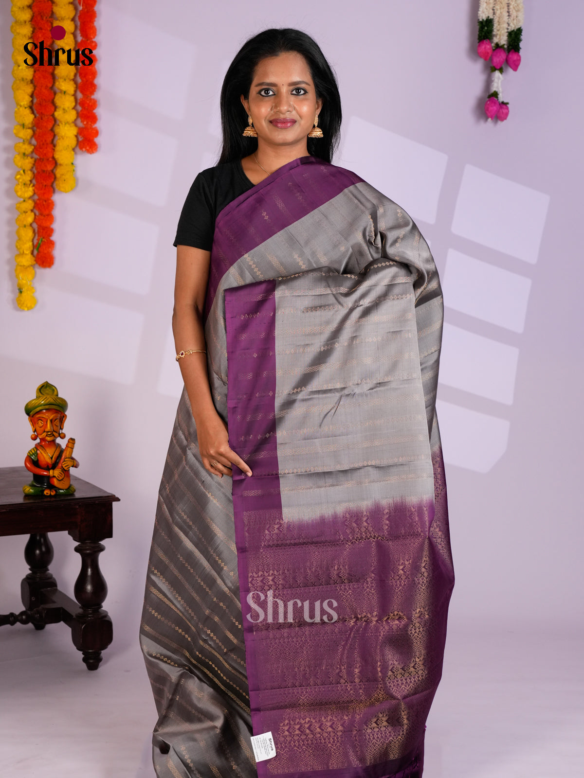 EAS10177 - Softsilk-halfpure Saree - Shop on Shrus.com