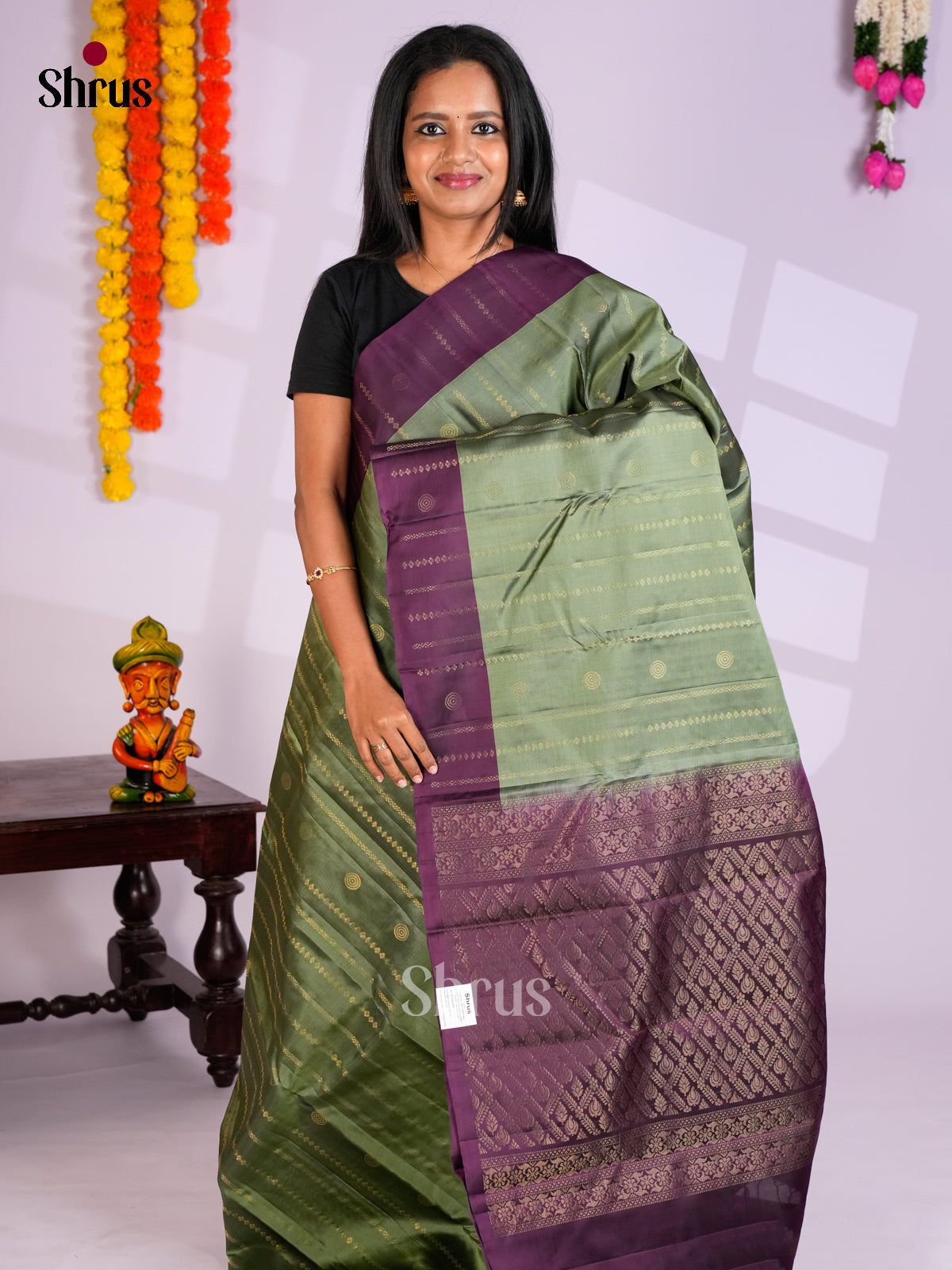EAS10193 - Softsilk-halfpure Saree - Shop on Shrus.com