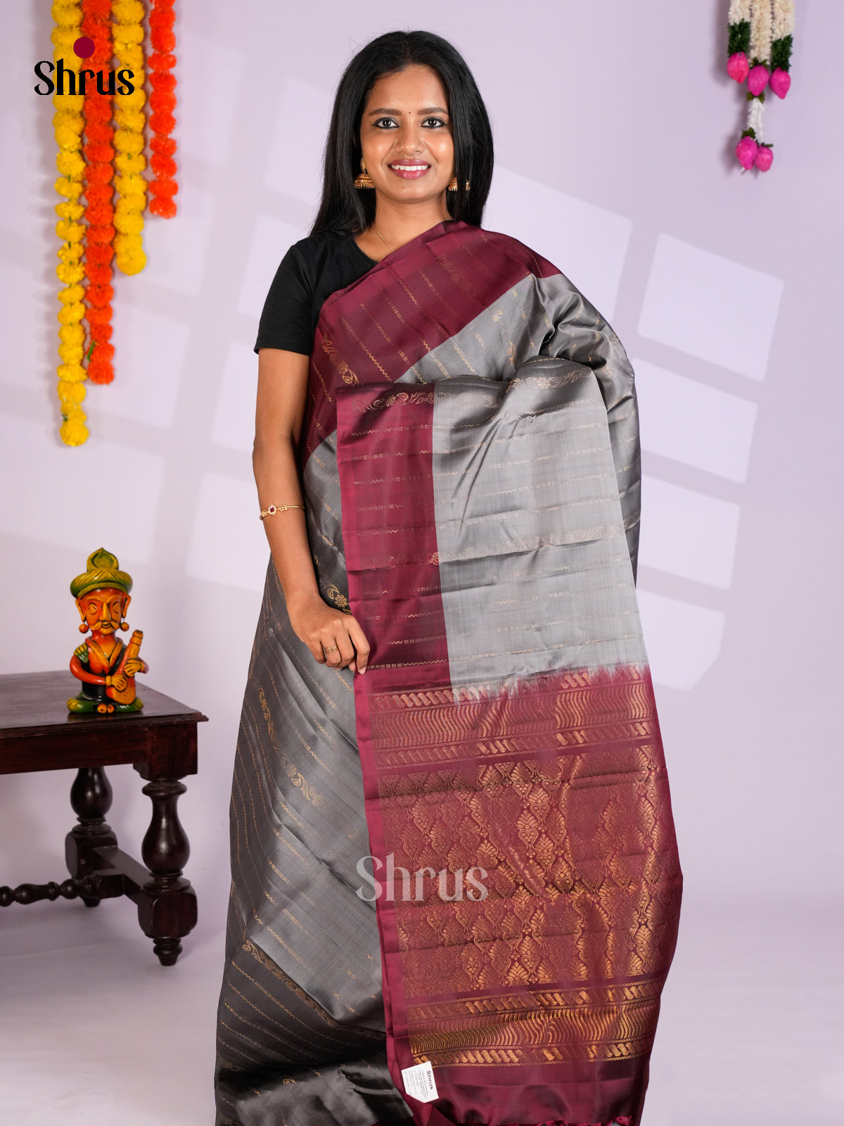 EAS10200 - Softsilk-halfpure Saree - Shop on Shrus.com