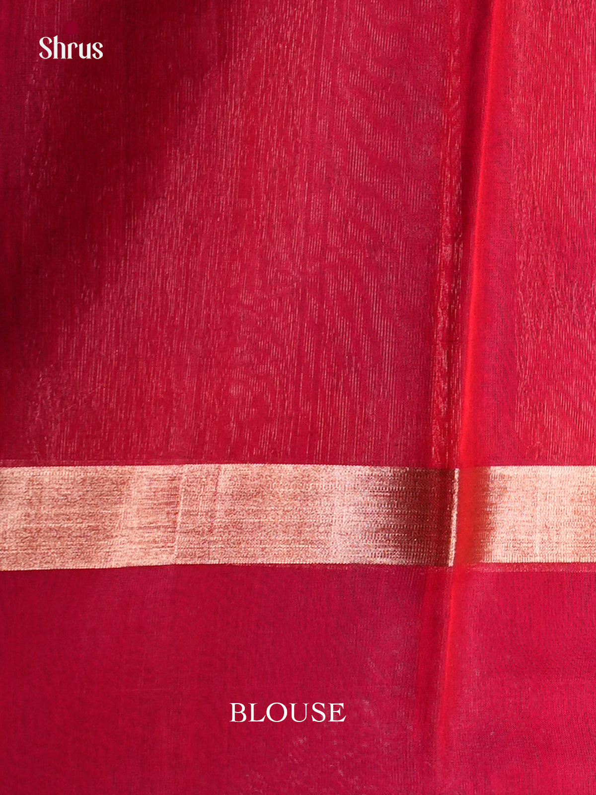 Blue & Red - Timeless Silk Cotton Saree - EAS12042