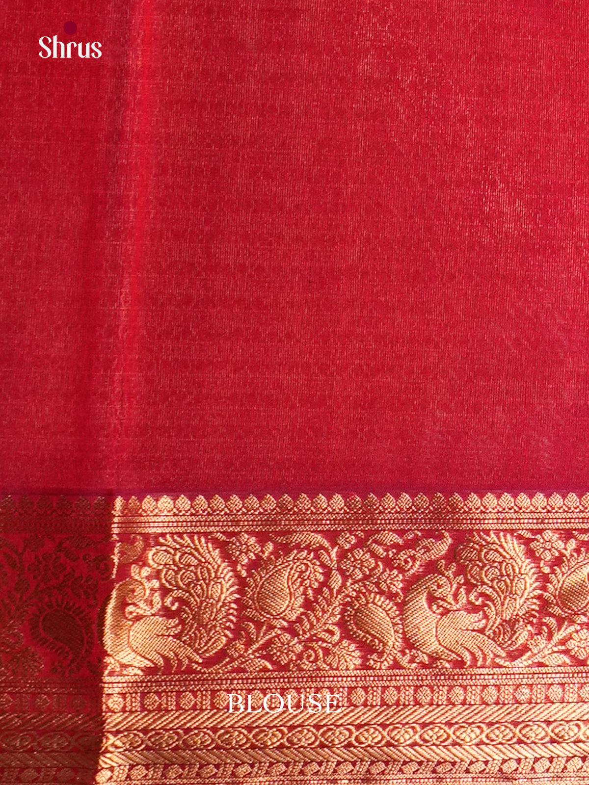 Orange & Red - Timeless Silk Cotton Saree- EAS12100