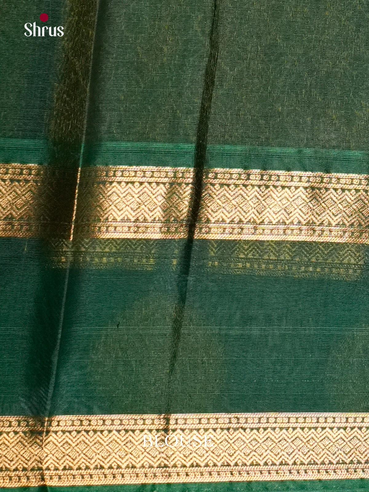 Army Green & Green - Timeless Silk Cotton Saree -EAS12118