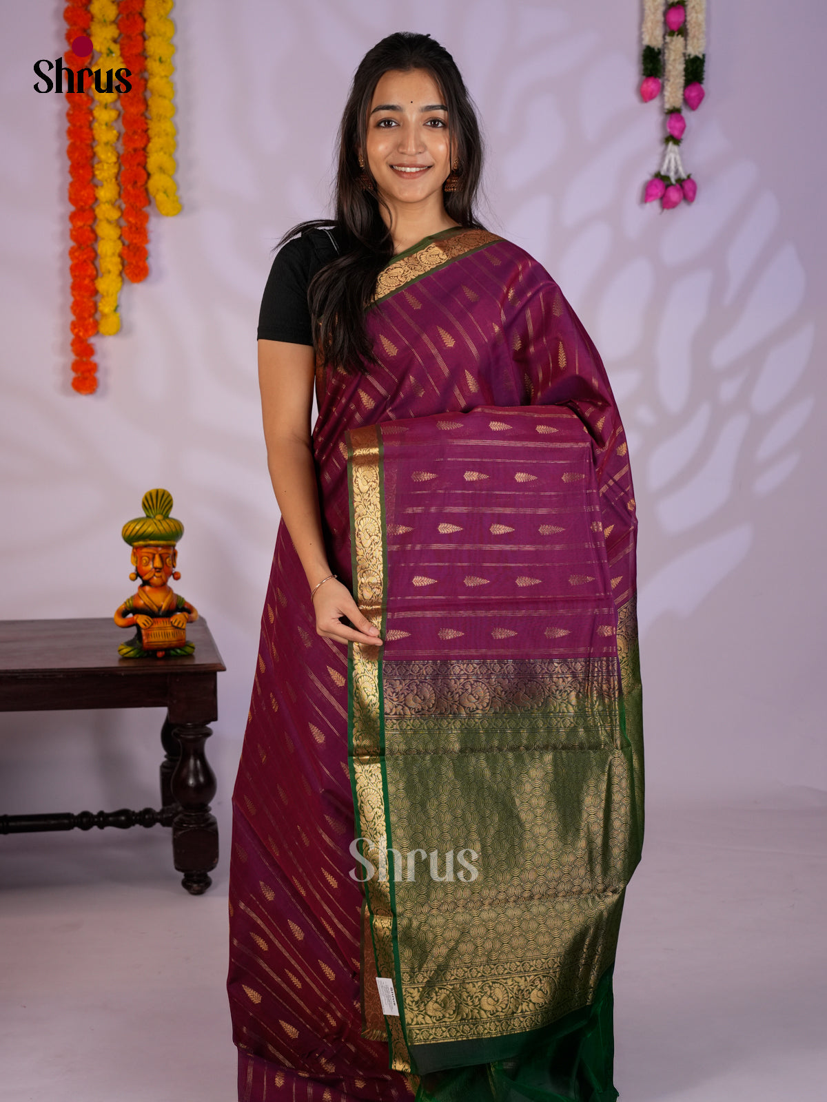 EAS12133 - Timeless Silk Cotton Saree - Shop on Shrus.com