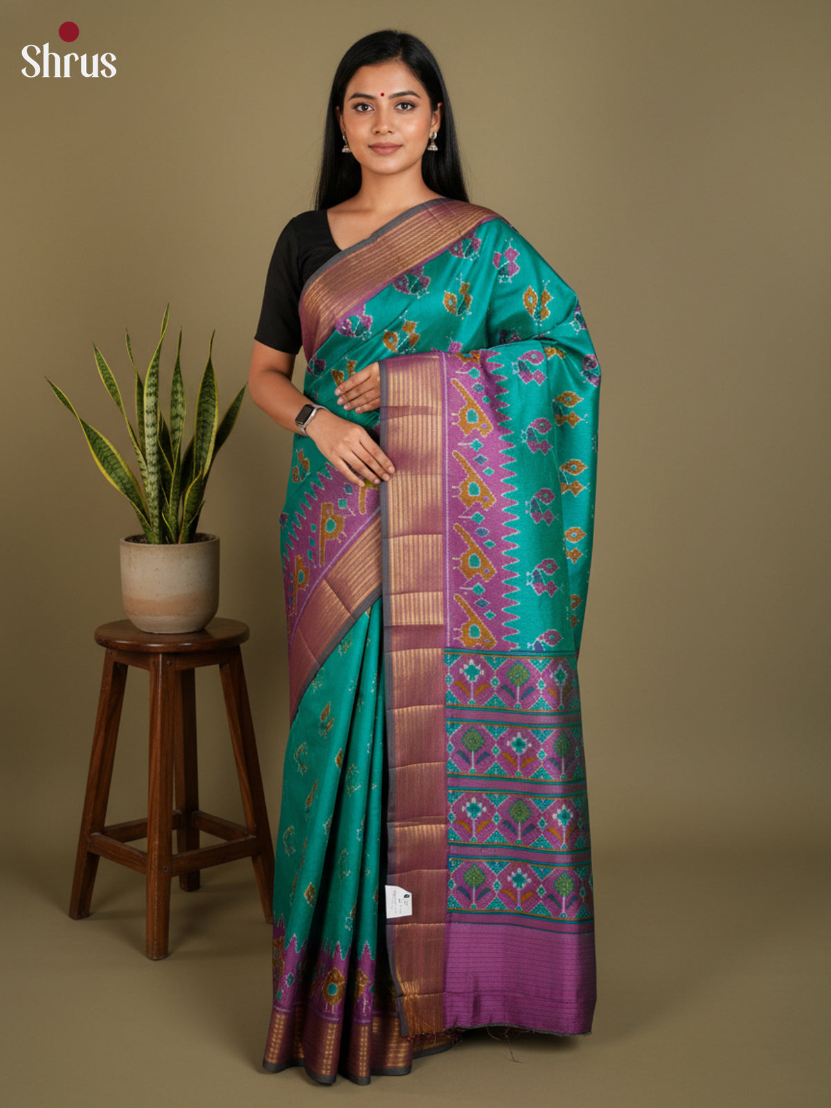 EAS12147 - Semi Patola-Regular Border Saree