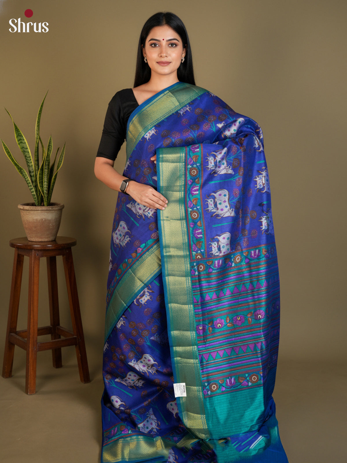 EAS12187 - Semi Patola-Regular Border Saree - Shop on Shrus.com