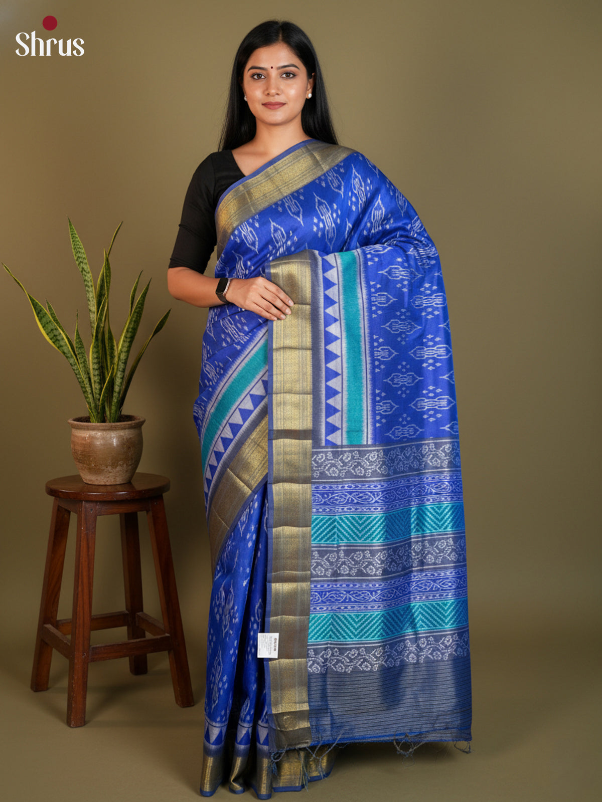 EAS12196 - Semi Patola-Regular Border Saree - Shop on Shrus.com