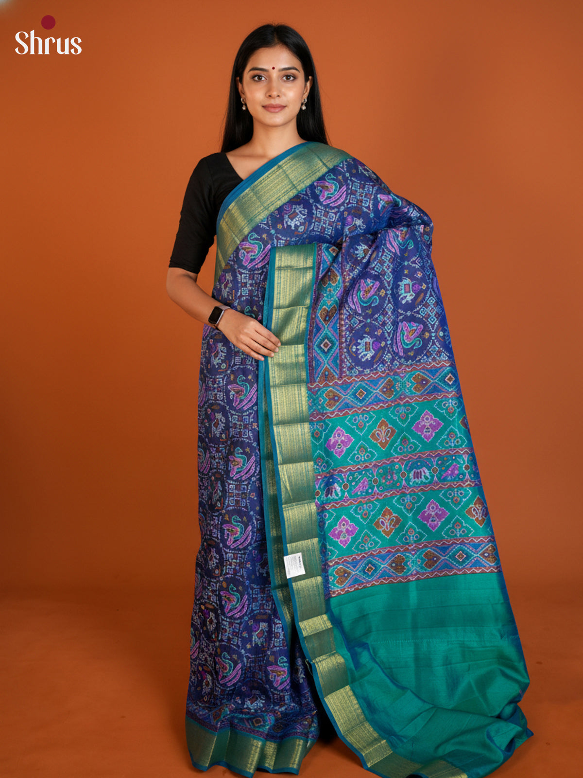 EAS12203 - Semi Patola-Regular Border Saree