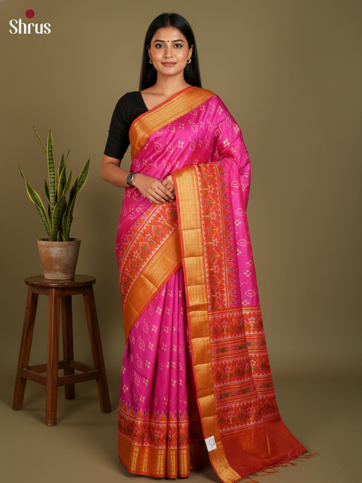 EAS12233 - Semi Patola-Regular Border Saree