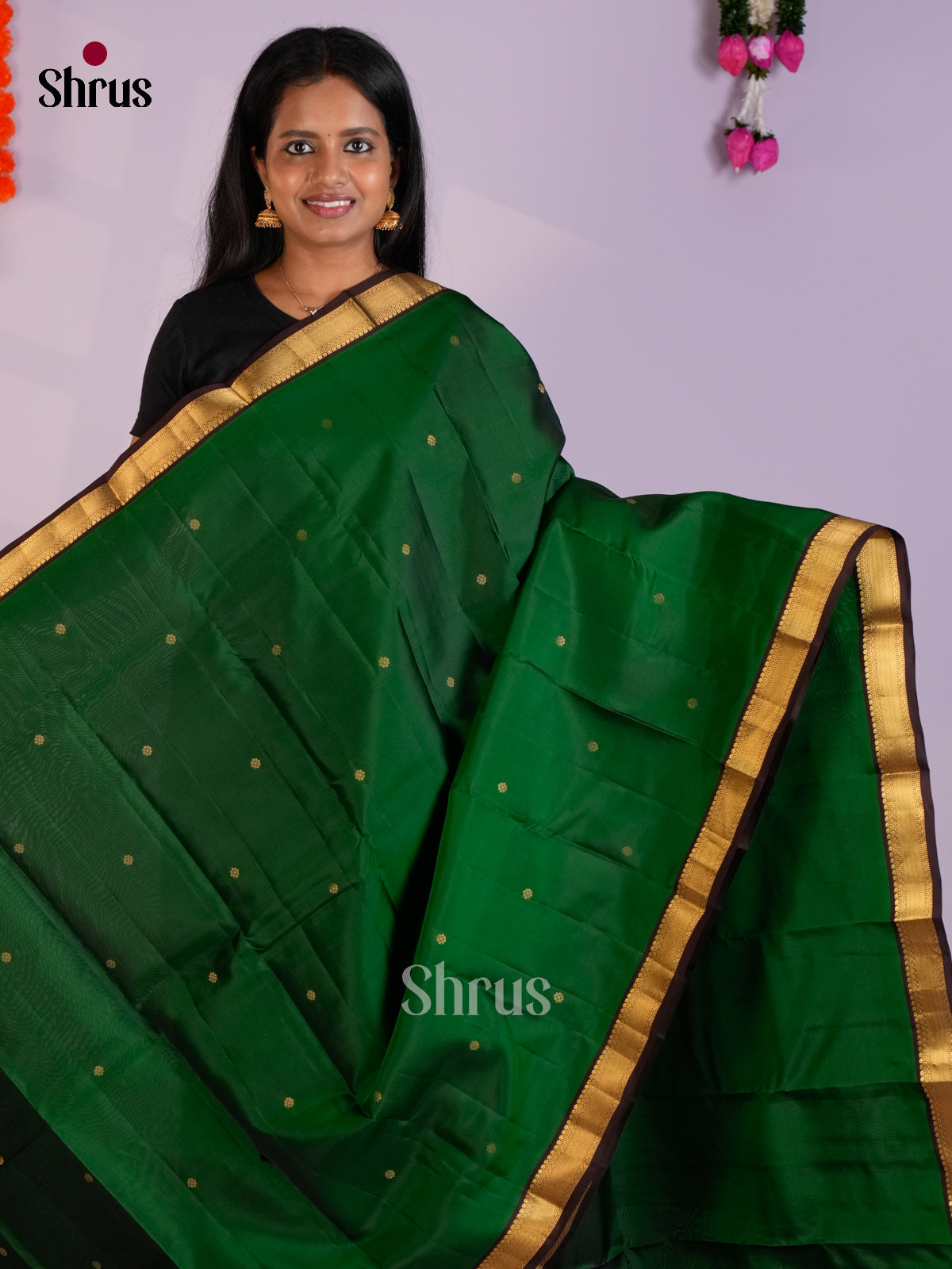 EAS12313 - Kanchipuram-halfpure Saree - Shop on Shrus.com