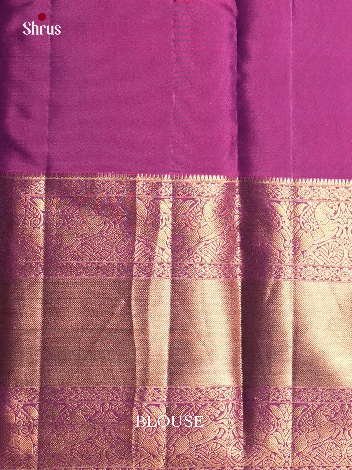 Blue & Purple - Kanchipuram-halfpure Saree- EAS12328 - Shop on Shrus.com