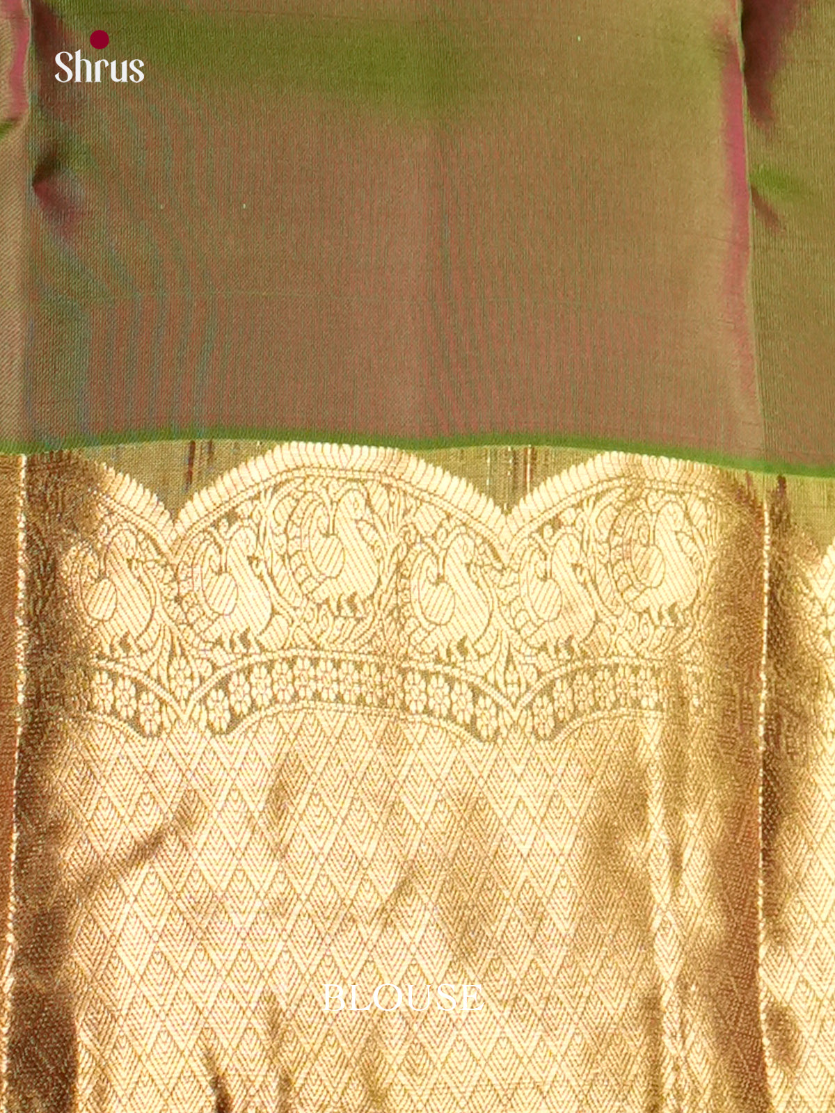 Pink & Green - Kanchipuram-halfpure Saree- EAS12340 - Shop on Shrus.com