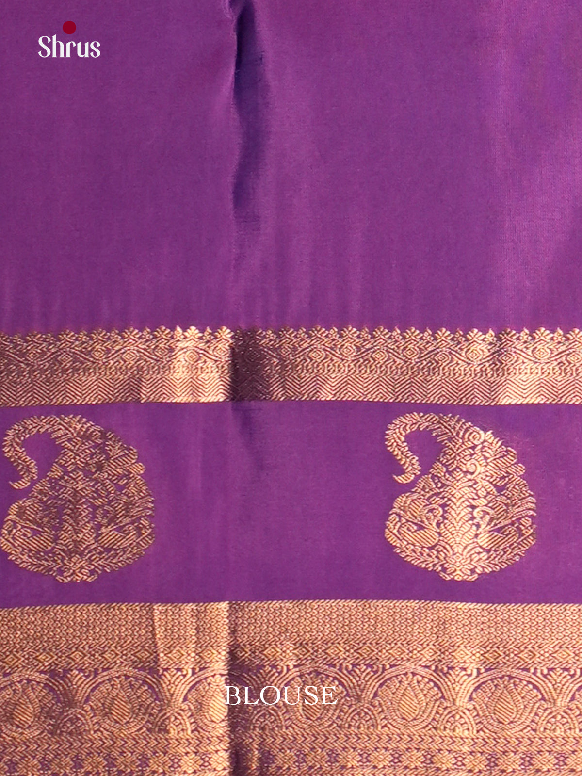 Blue & Purple - Kanchipuram-halfpure Saree - EAS12350 - Shop on Shrus.com