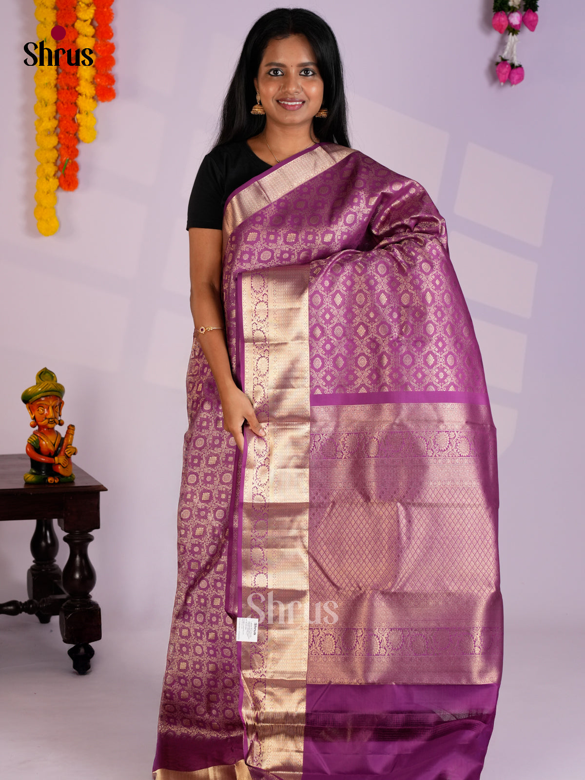 EAS13101 - Kanchipuram silk Saree - Shop on Shrus.com