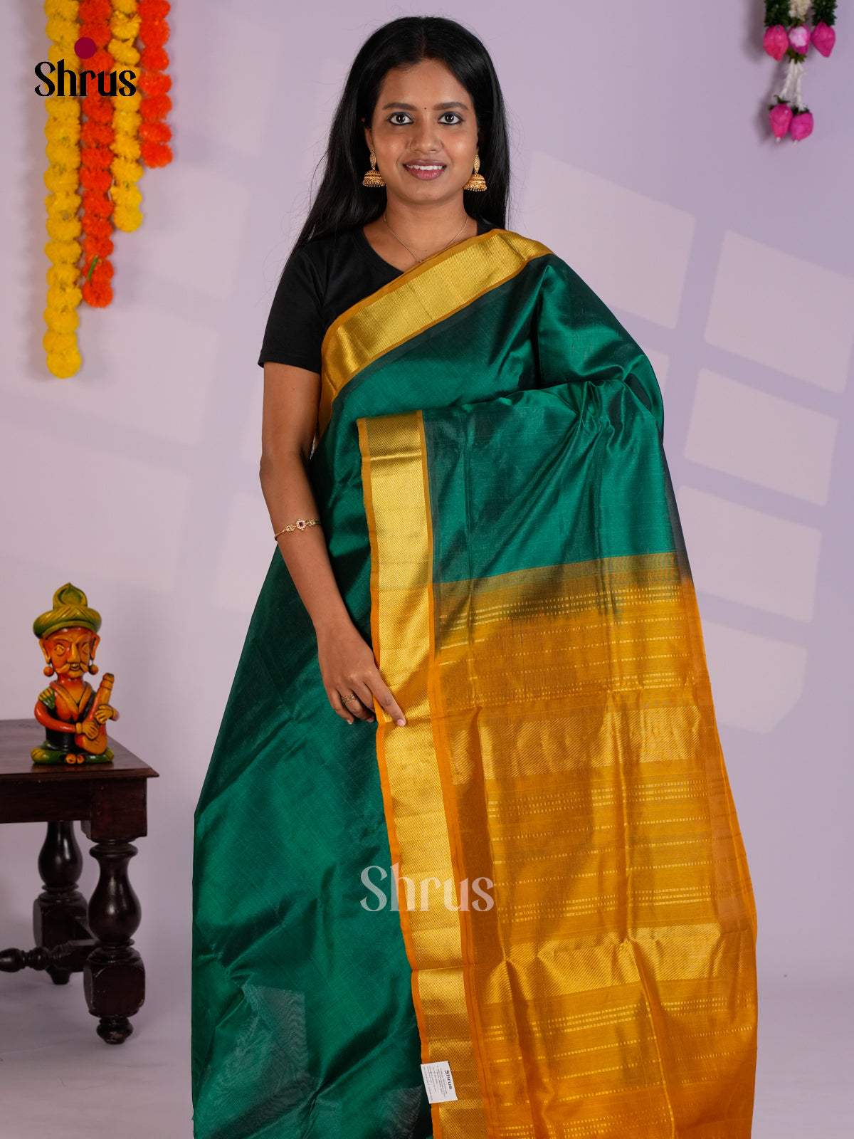 EAS13268 - Silk Cotton Saree - Shop on Shrus.com