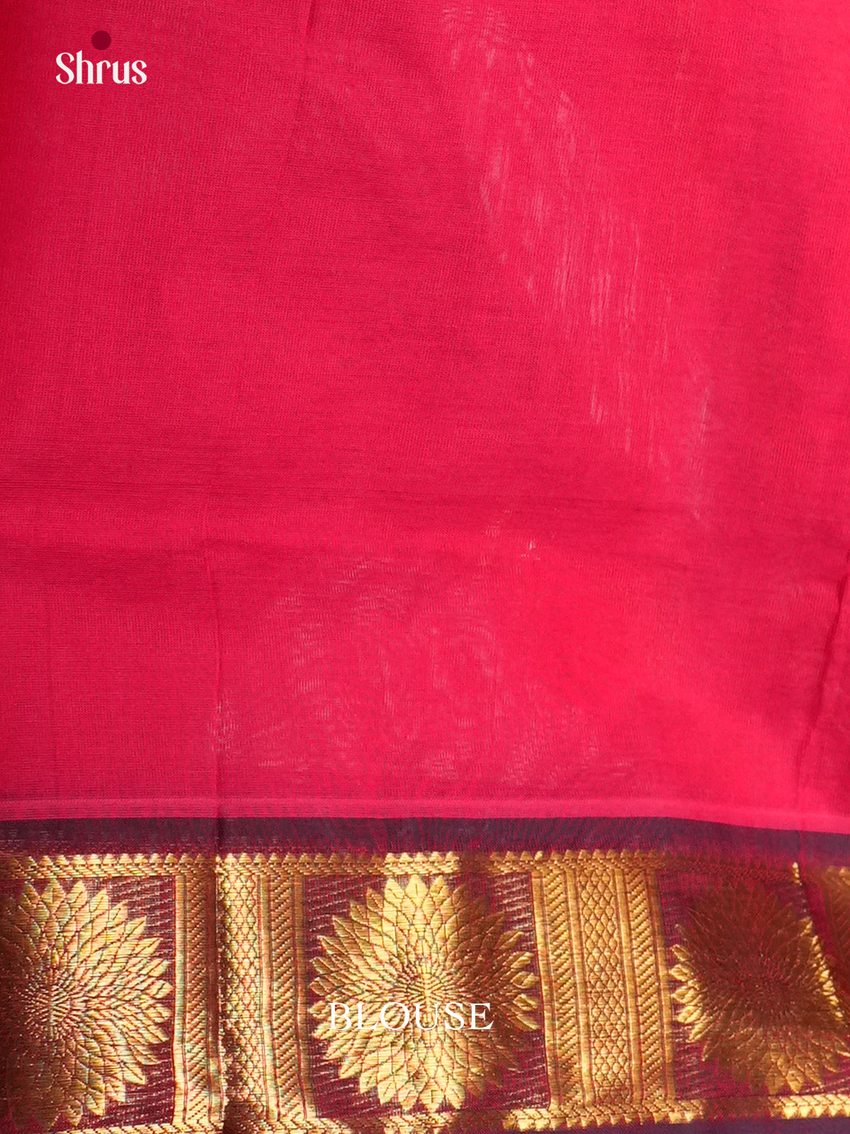 Charming Pink & Purple Silk Cotton Saree with zari buttas & floral border -EAS13298