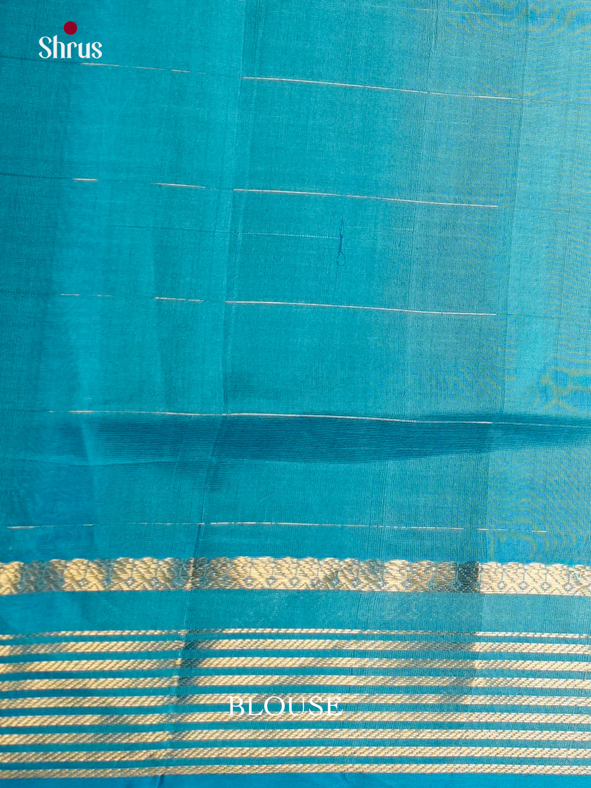 Beautiful Peacock Green & Blue Silk Cotton Saree with zari checks -EAS13381