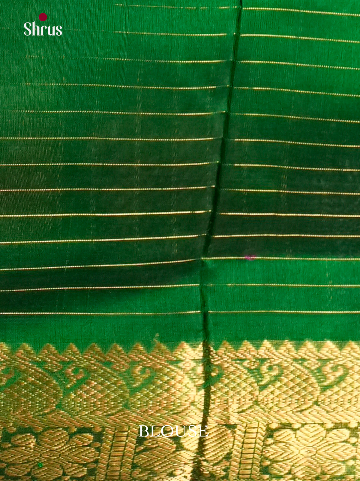 Pretty Majenta & Green Silk Cotton Saree with zari checks- EAS13396