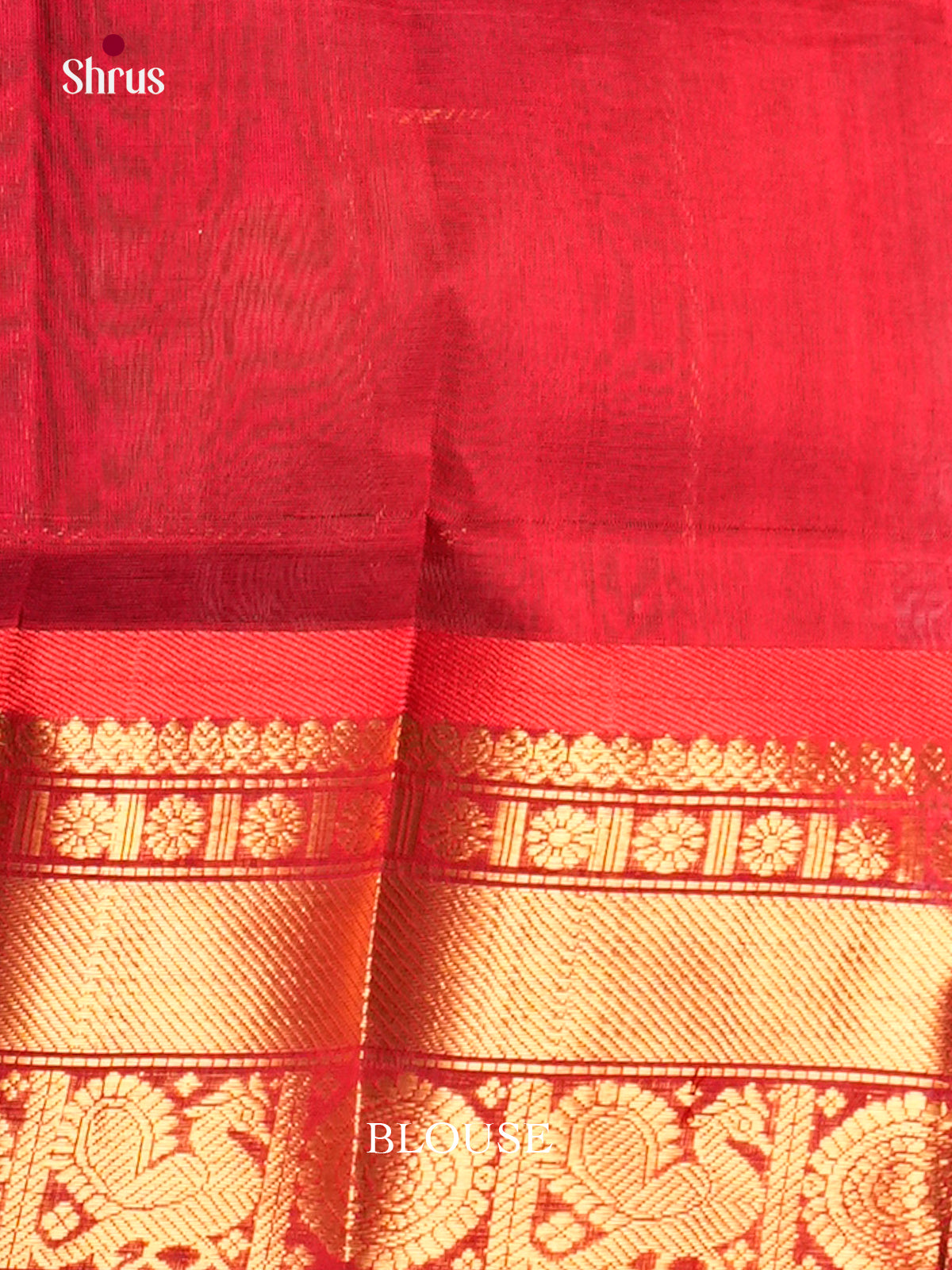 Beautiful Brown & Red Silk Cotton Saree - EAS13397