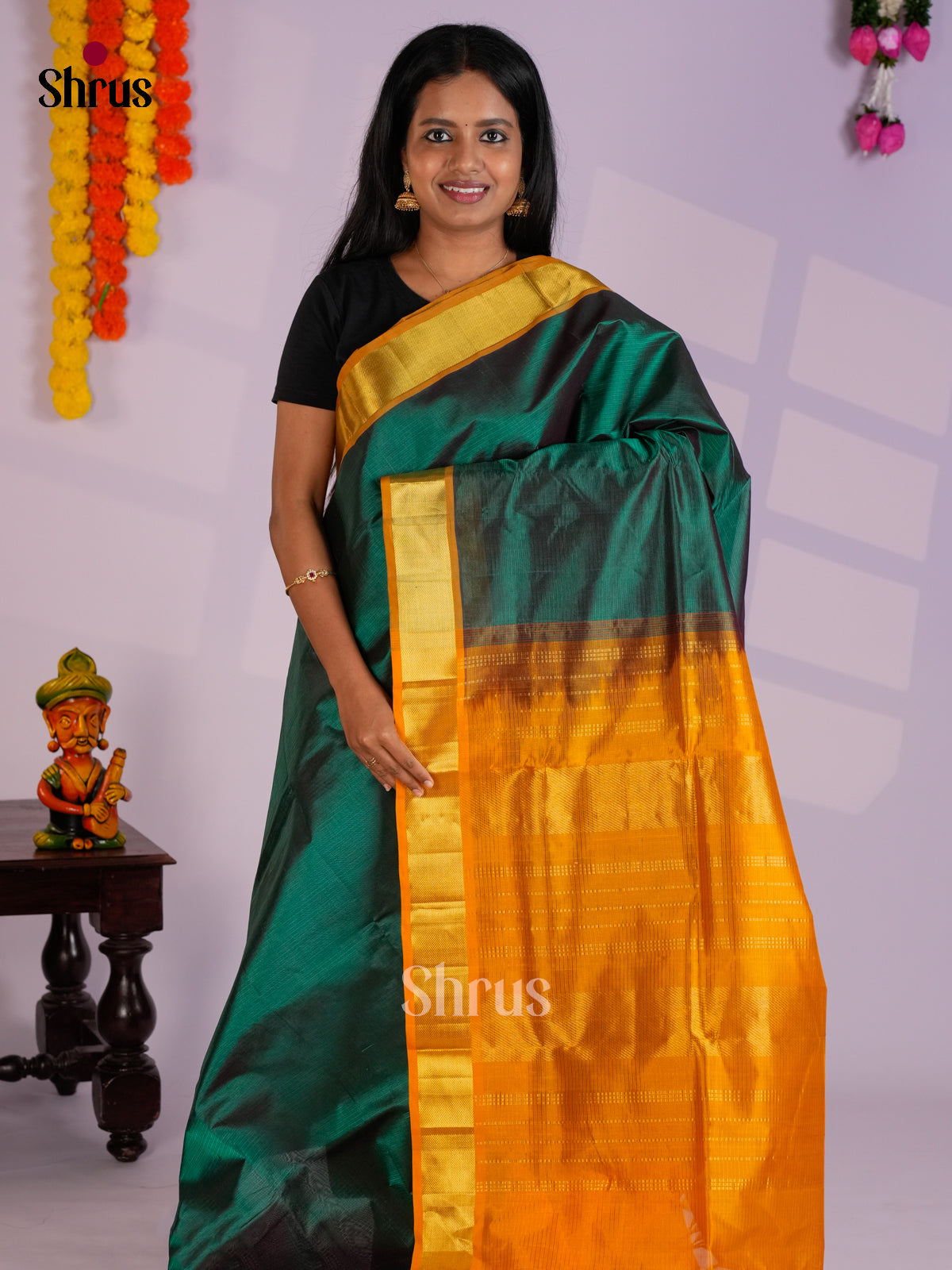 EAS13406 - Silk Cotton Saree - Shop on Shrus.com