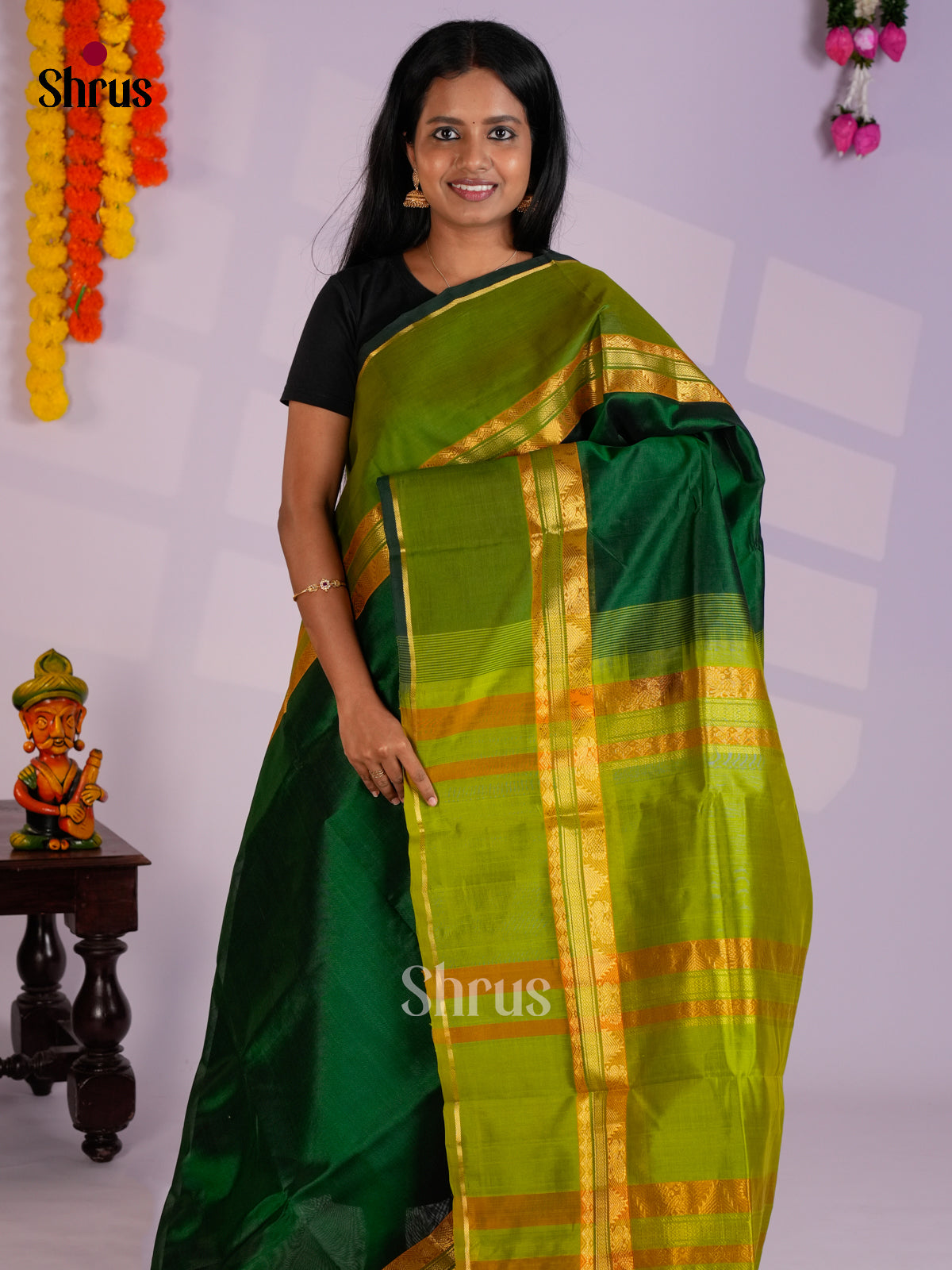 EAS13409 - Silk Cotton Saree - Shop on Shrus.com