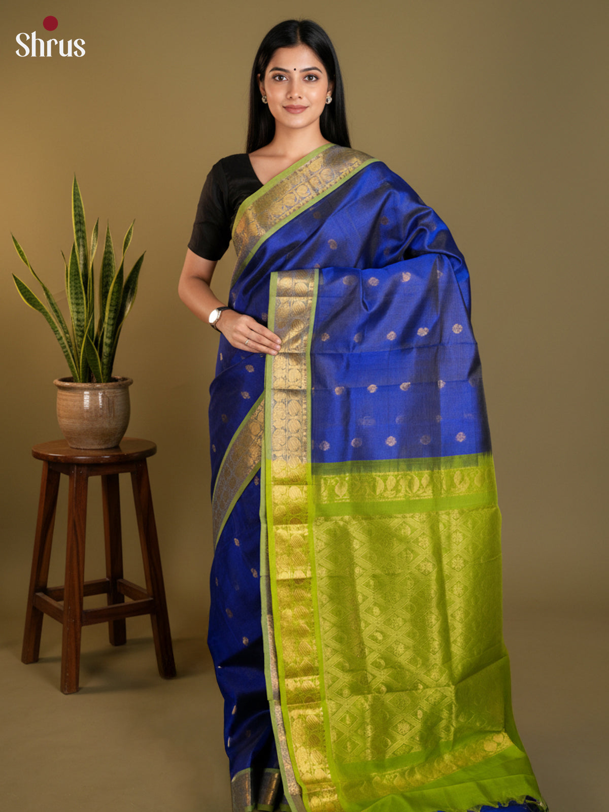 EAS13417 - silkcotton 9yards Saree - Shop on Shrus.com