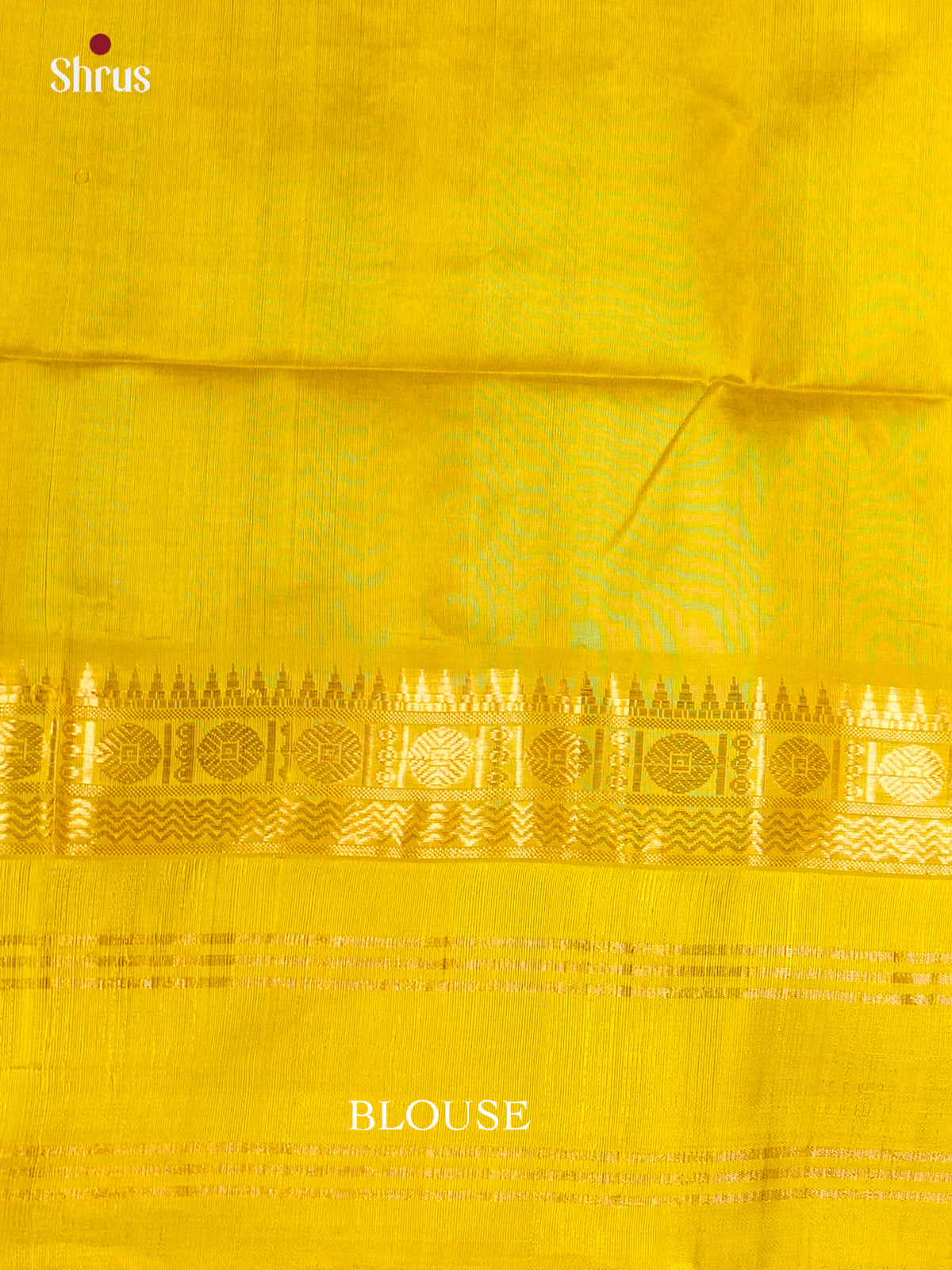 Charming Cream & mustard SilK Cotton saree with zari checks & Korvai-Medium border -EAS19013 - Shop on Shrus.com