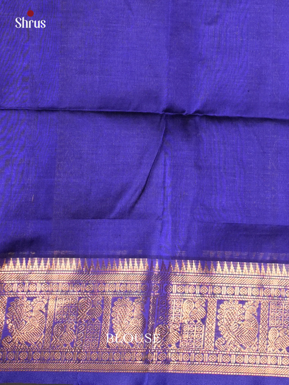 Beautiful Light Blue & Blue Silk Cotton saree with zar checks & splendid border -EAS19024