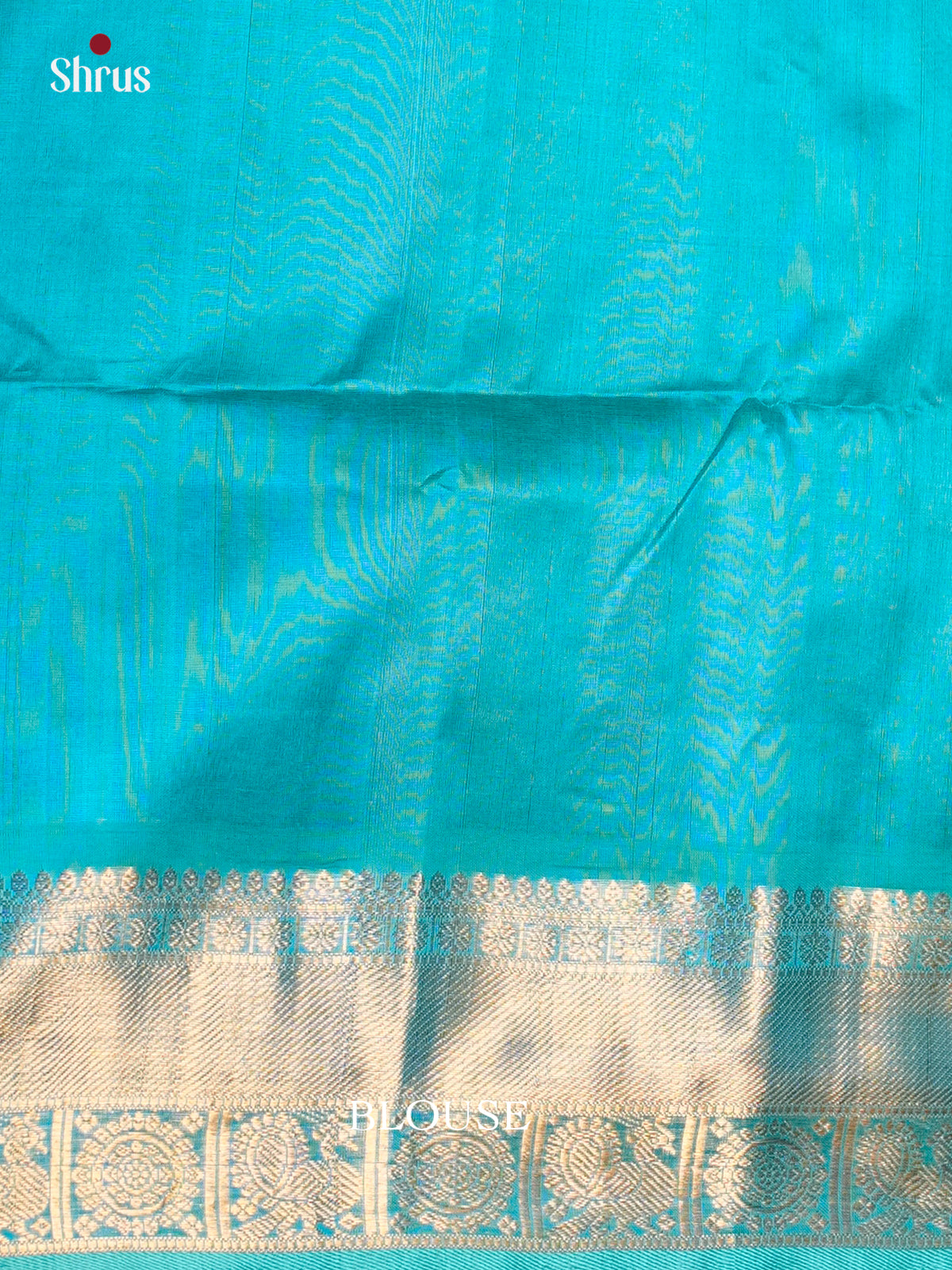 Vibrant Blue & Teal Silk Cotton saree with zari checks & tarditional border-EAS19027