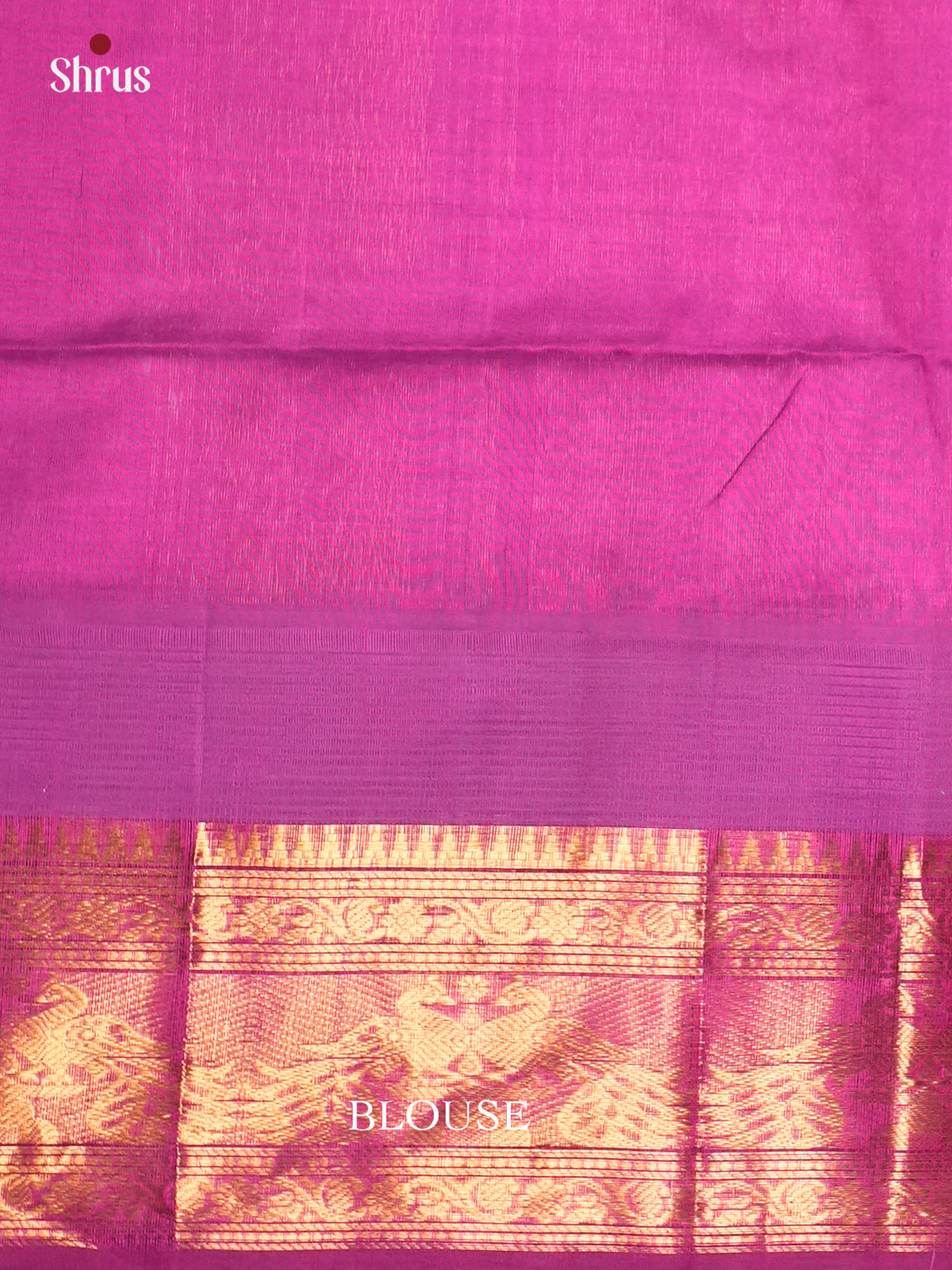 Beautiful Orange & Purple Silk Cotton saree with kattam & Korvai zari border -EAS19050