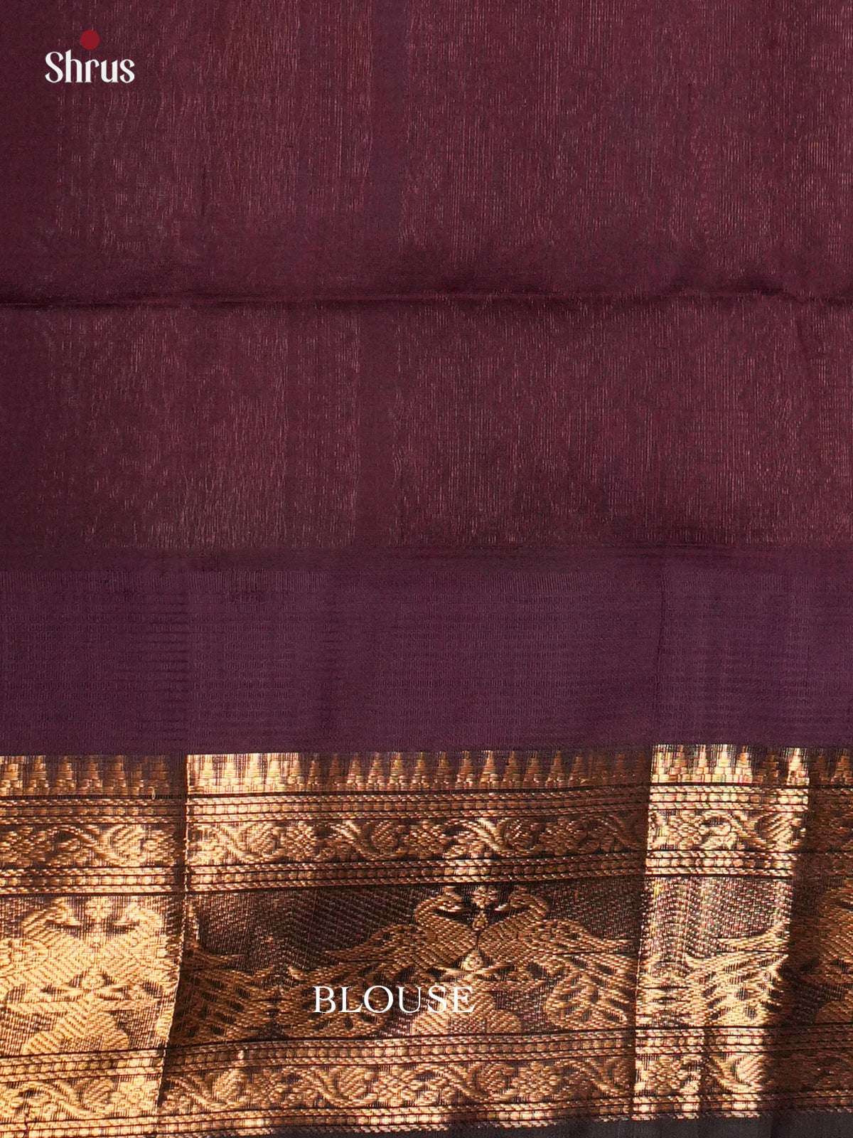 Classy Grey & Wine silk cotton saree with Korvai-kattams - EAS19051