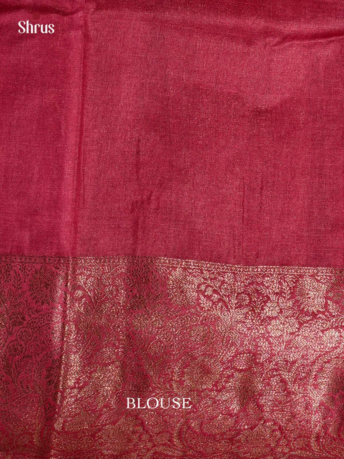 Vibrant Blue & Maroon Banarasi Tussar Saree with zari floral buttas - EAS20014