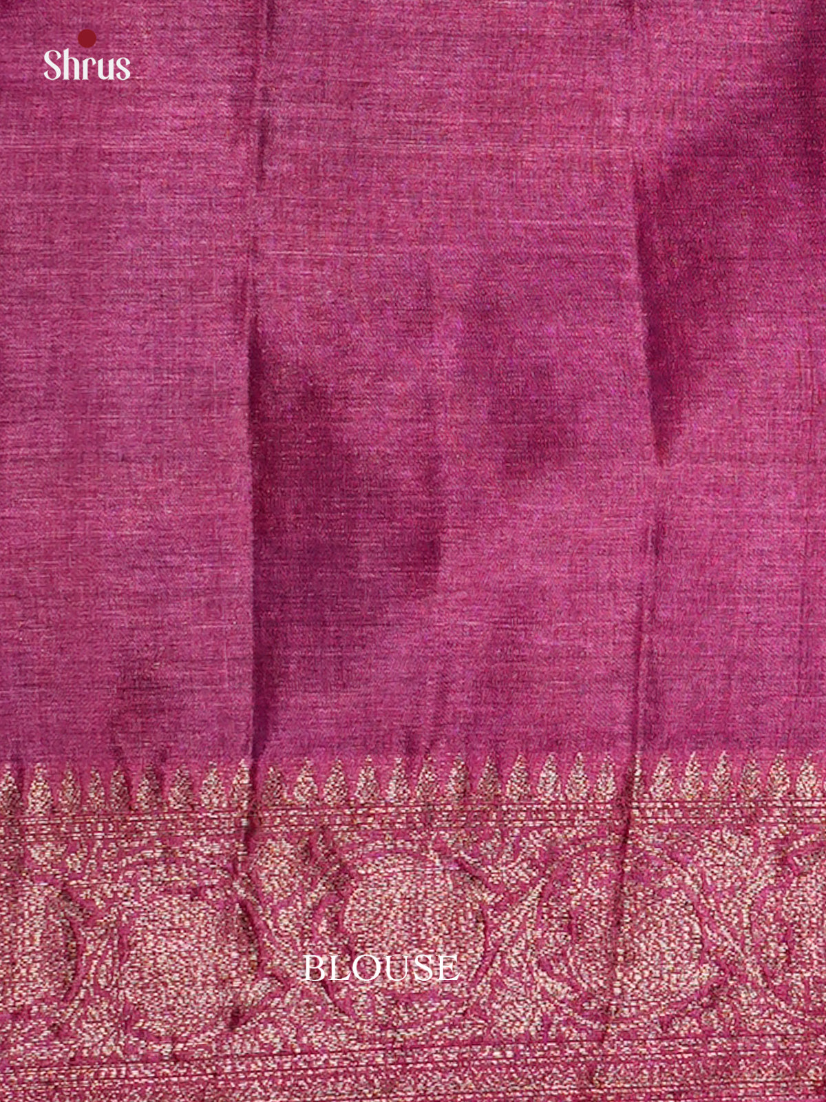 Elegant Blue & Pink Banarasi Tussar Saree with criss cross zari floral vines brocade -EAS20062 - Shop on Shrus.com