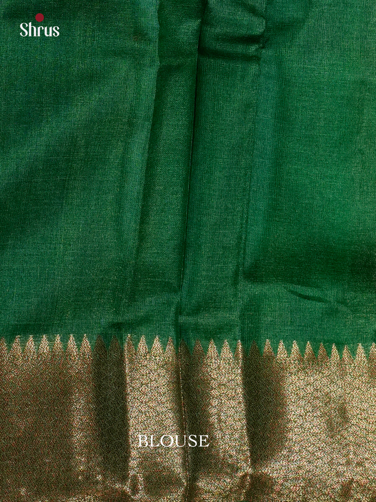 Pretty Reddish Pink & Green Banarasi Tussar Saree with zari buttas & brocade pallu - EAS20065