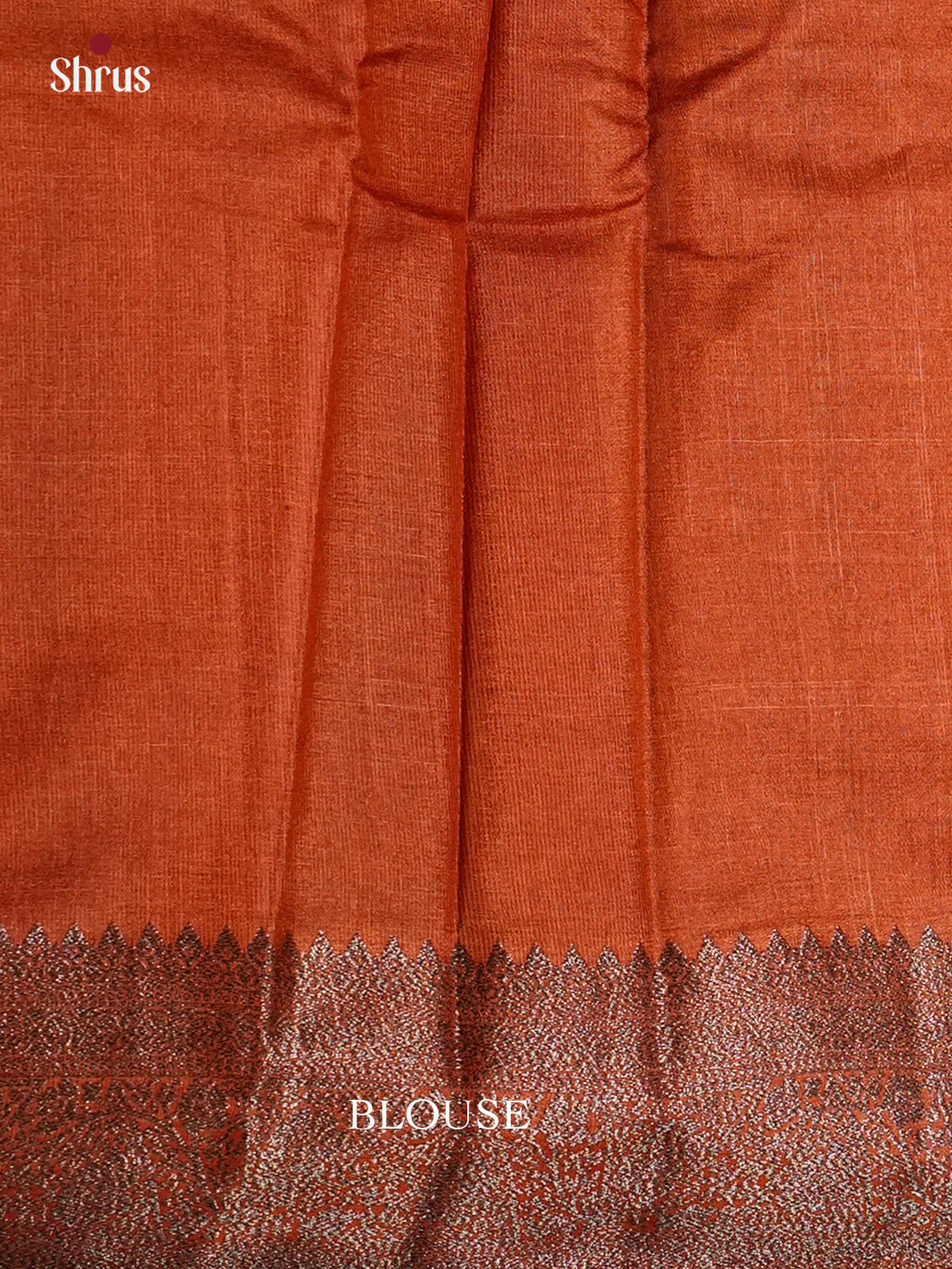 Bright Yellow & Orange Banarasi Tussar Saree with zari floral buttas - EAS20074