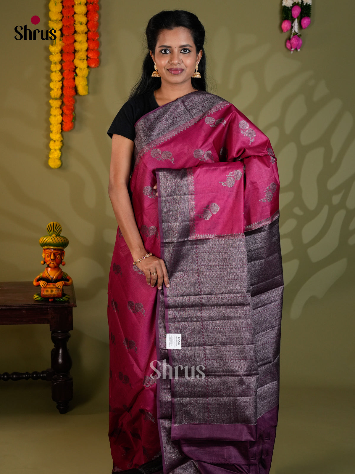 EAS20084 - Banarasi Tussar Saree - Shop on Shrus.com