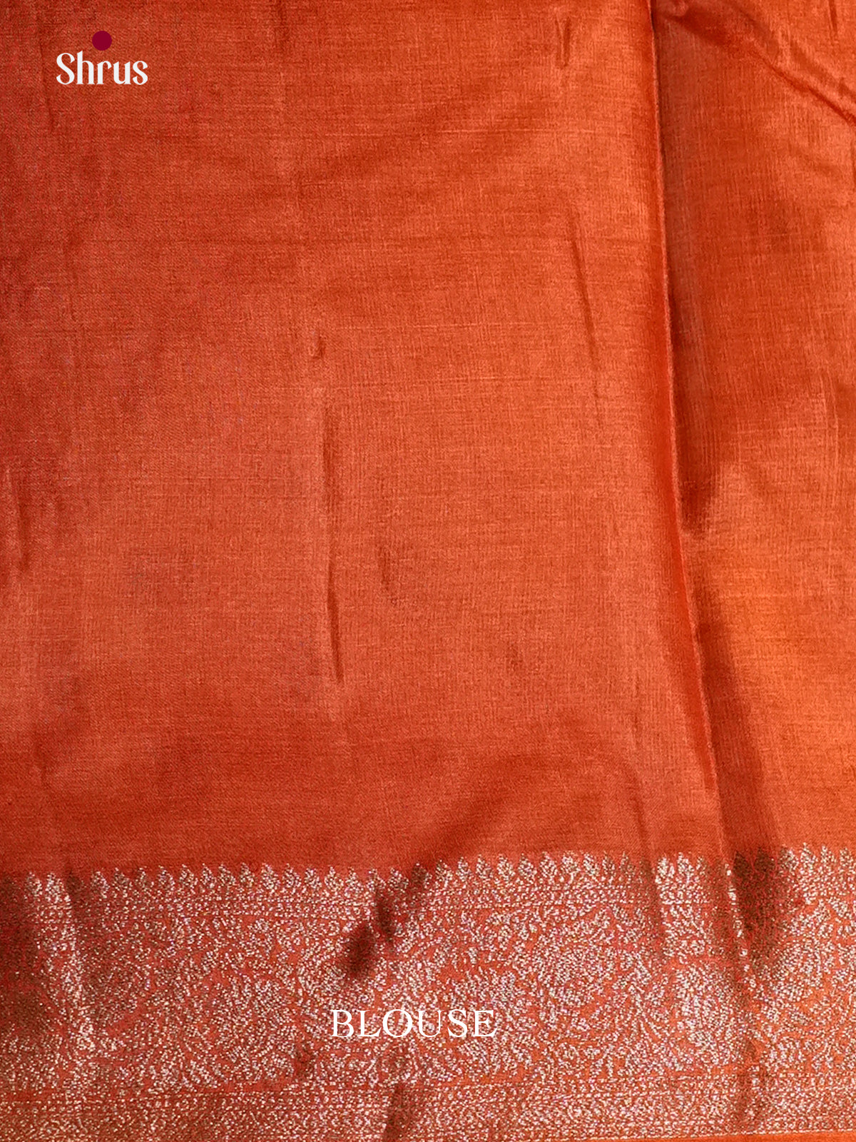 Charming Beige & Brick Banarasi Tussar Saree with zari buttas, brocade pallu - EAS20089 - Shop on Shrus.com