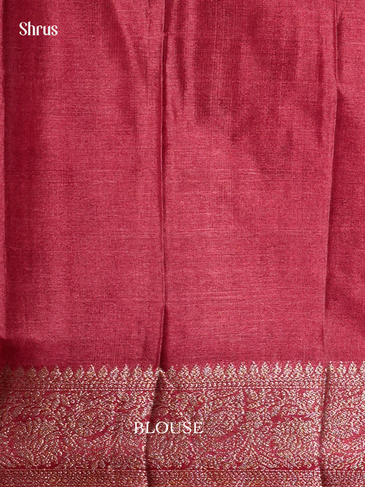 Elegant Pink Banarasi Tussar Saree with zari buttas & contrast border- EAS20090 - Shop on Shrus.com