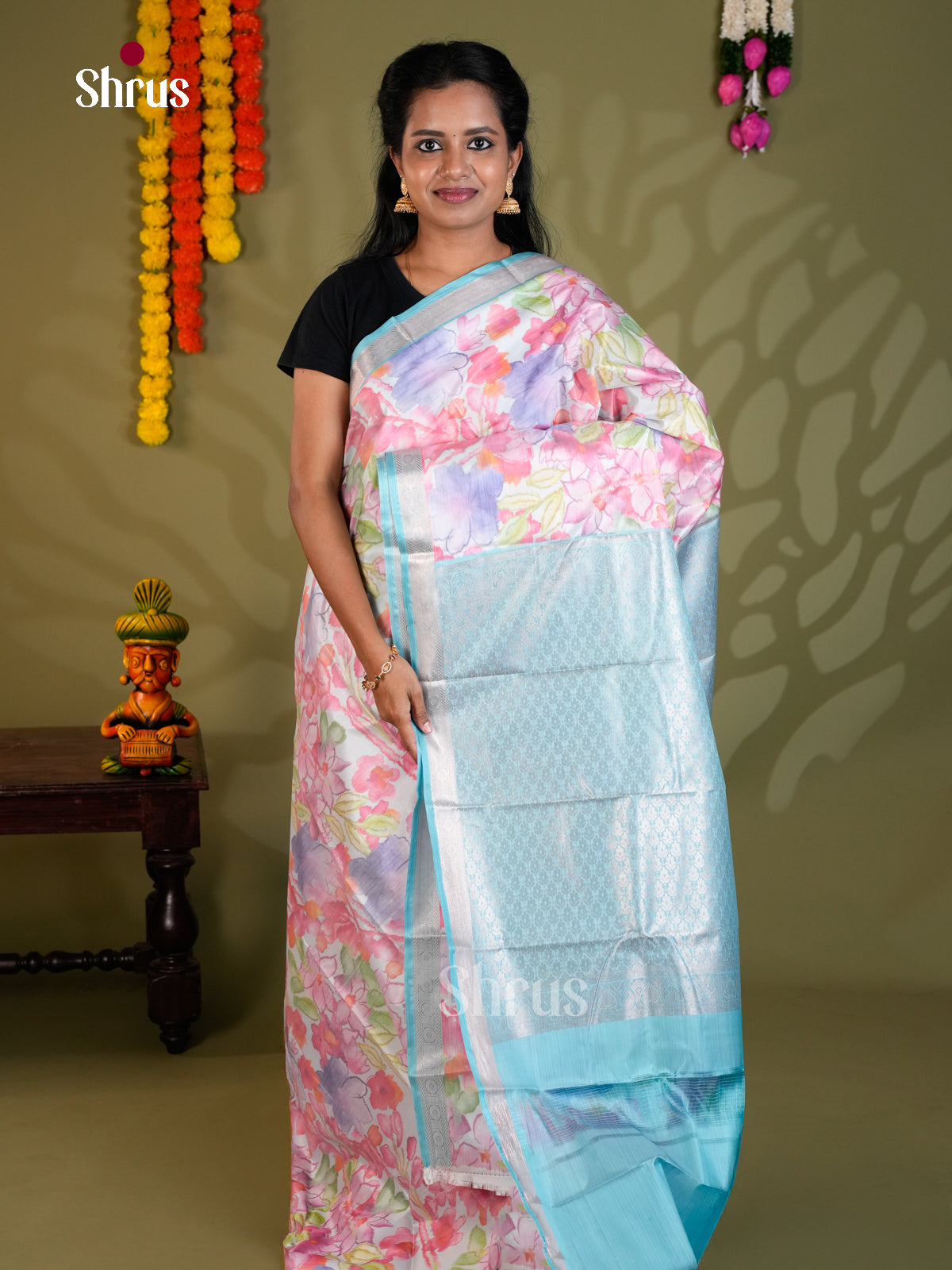 EAS21183 - Kanchipuram-halfpure Saree - Shop on Shrus.com