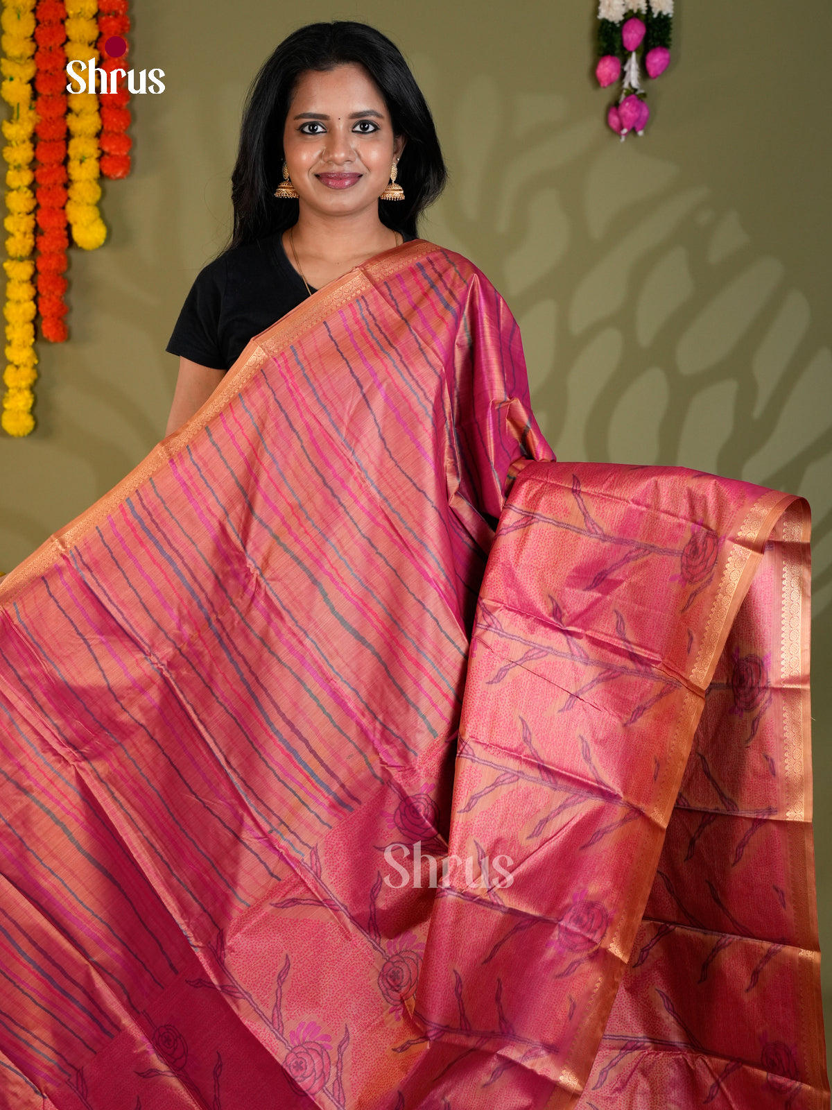 EAS21193 - Kanchipuram-halfpure Saree - Shop on Shrus.com