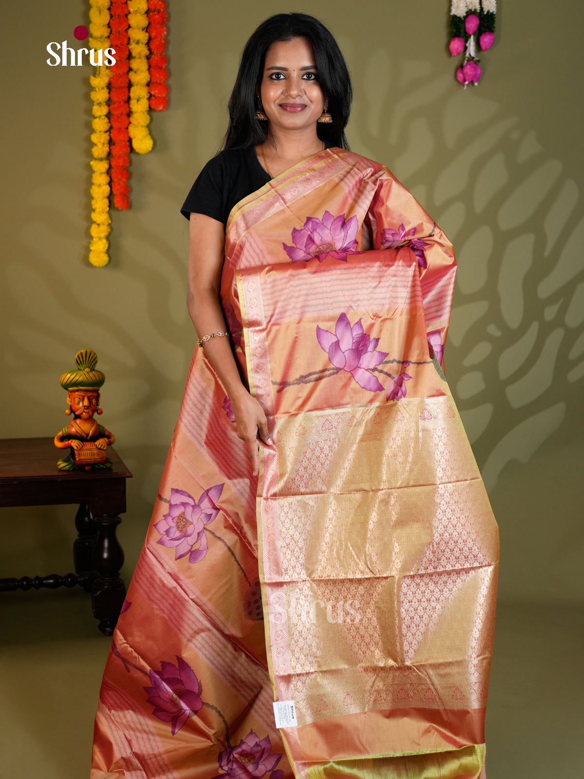 EAS21195 - Kanchipuram-halfpure Saree - Shop on Shrus.com