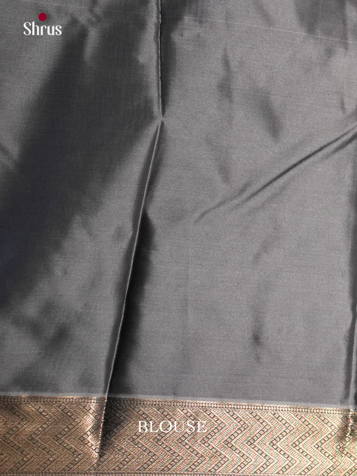 Grey & Blue - Kanchipuram-halfpure Saree- EAS21196 - Shop on Shrus.com