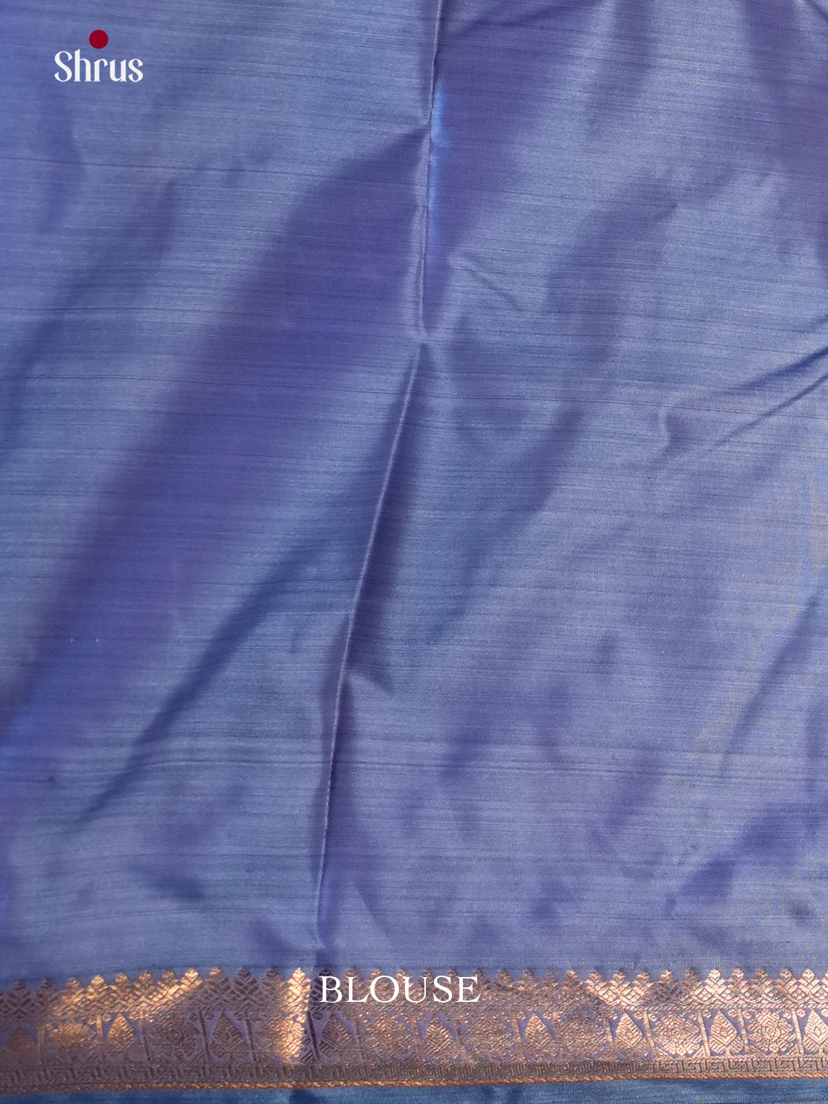 Blue (Single Tone) - Kanchipuram-halfpure Saree- EAS21206 - Shop on Shrus.com