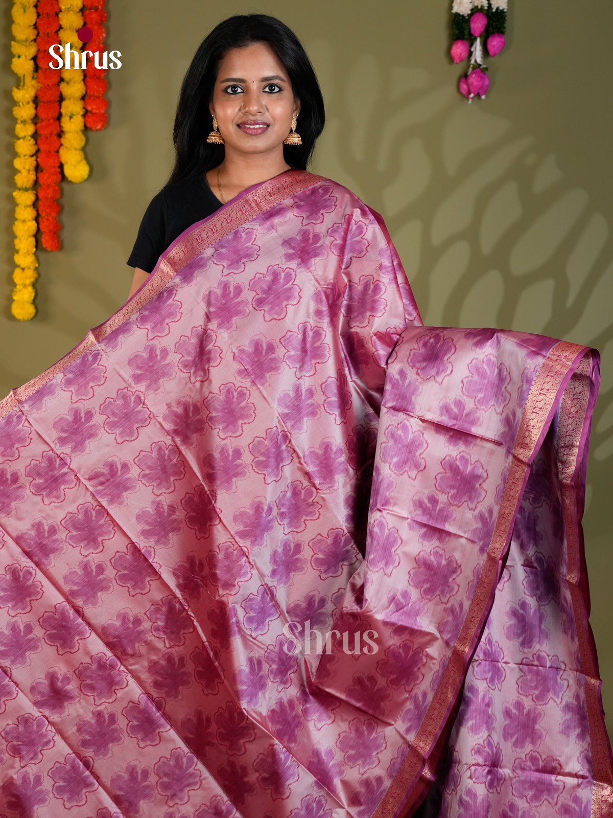 EAS21222 - Kanchipuram-halfpure Saree - Shop on Shrus.com
