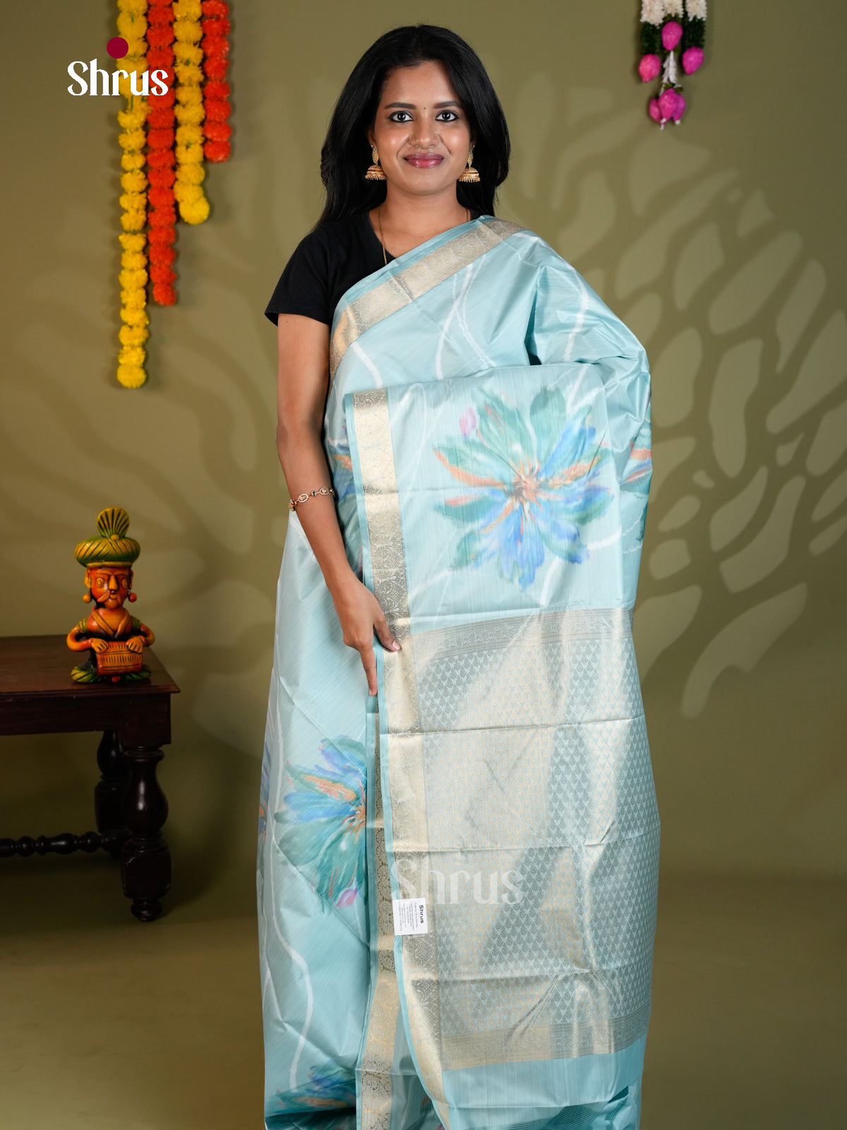 EAS21224 - Kanchipuram-halfpure Saree - Shop on Shrus.com