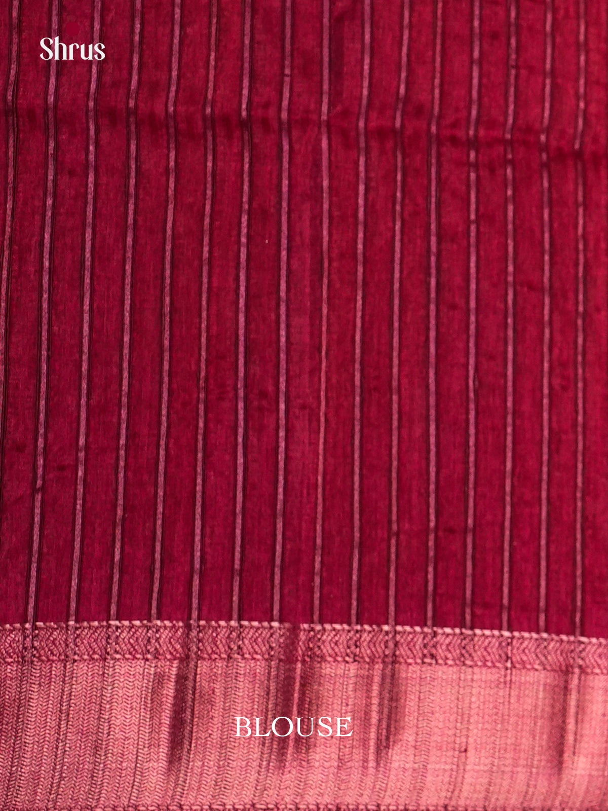 Maroon - Semi Rawsilk - Saree- EAS22008 - Shop on Shrus.com